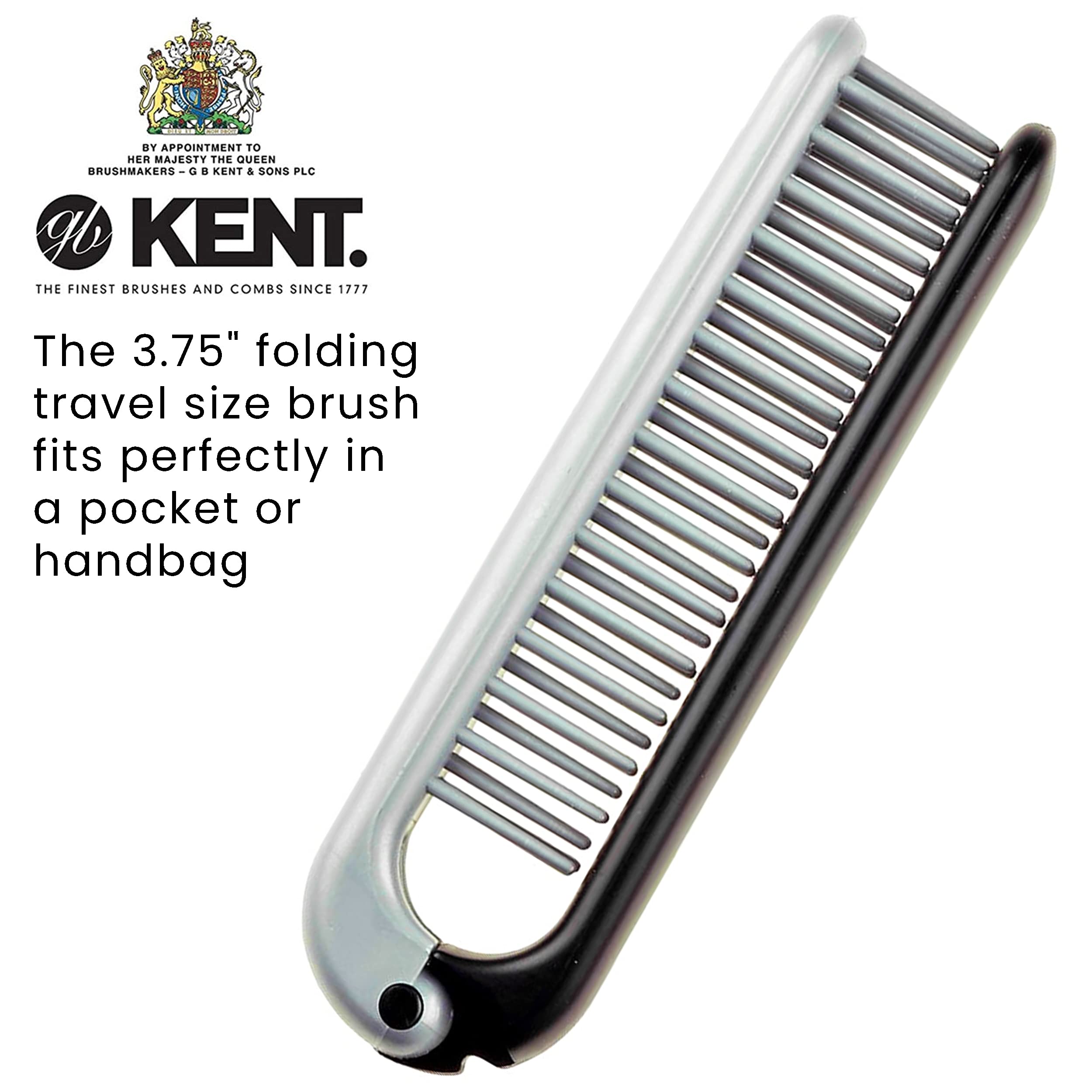 Kent Kfm4 Anti Static Hair Brush Styling Brush Folding Brush Small Hair Brush For Men Daily Grooming Using Mens Styling Products