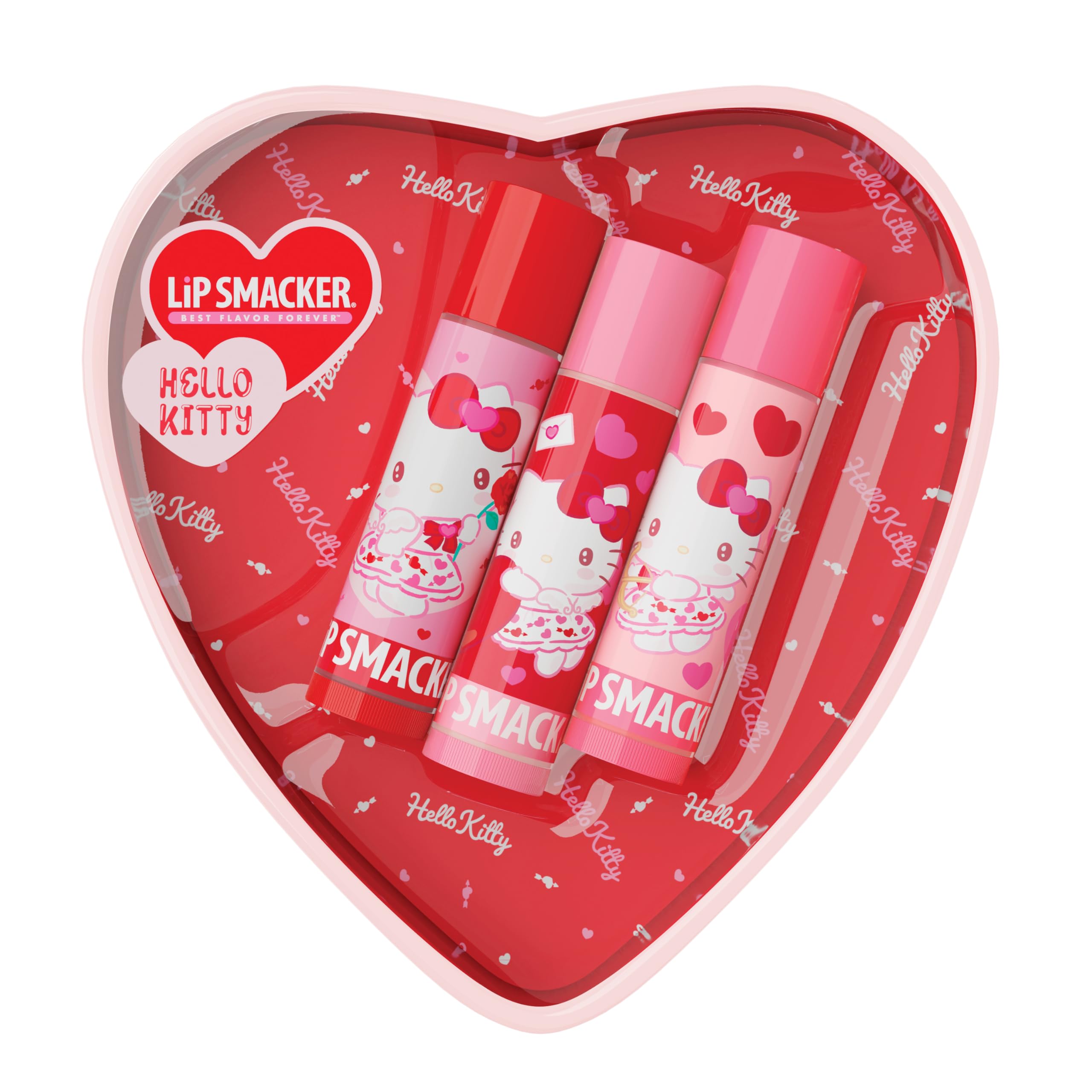 Lip Smacker Hello Kitty Lip Balm Trio, Adorable Sanrio Collectible, Moisturizing & Nourishing Fruity Flavors, Mango Pop, Cotton 