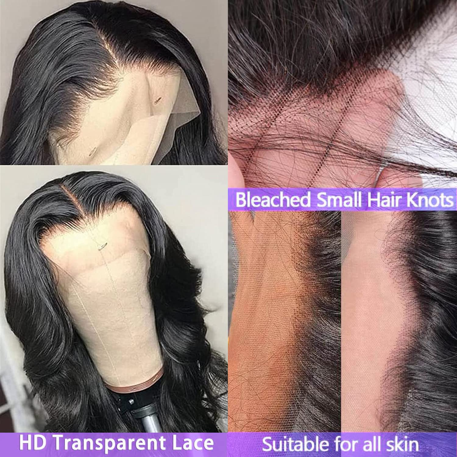 Miss GAGA Body Wave Lace Front Wigs Human Hair for Black Women 13x4 Lace Frontal wigs HD Transparent Lace Front Wigs Human Hair