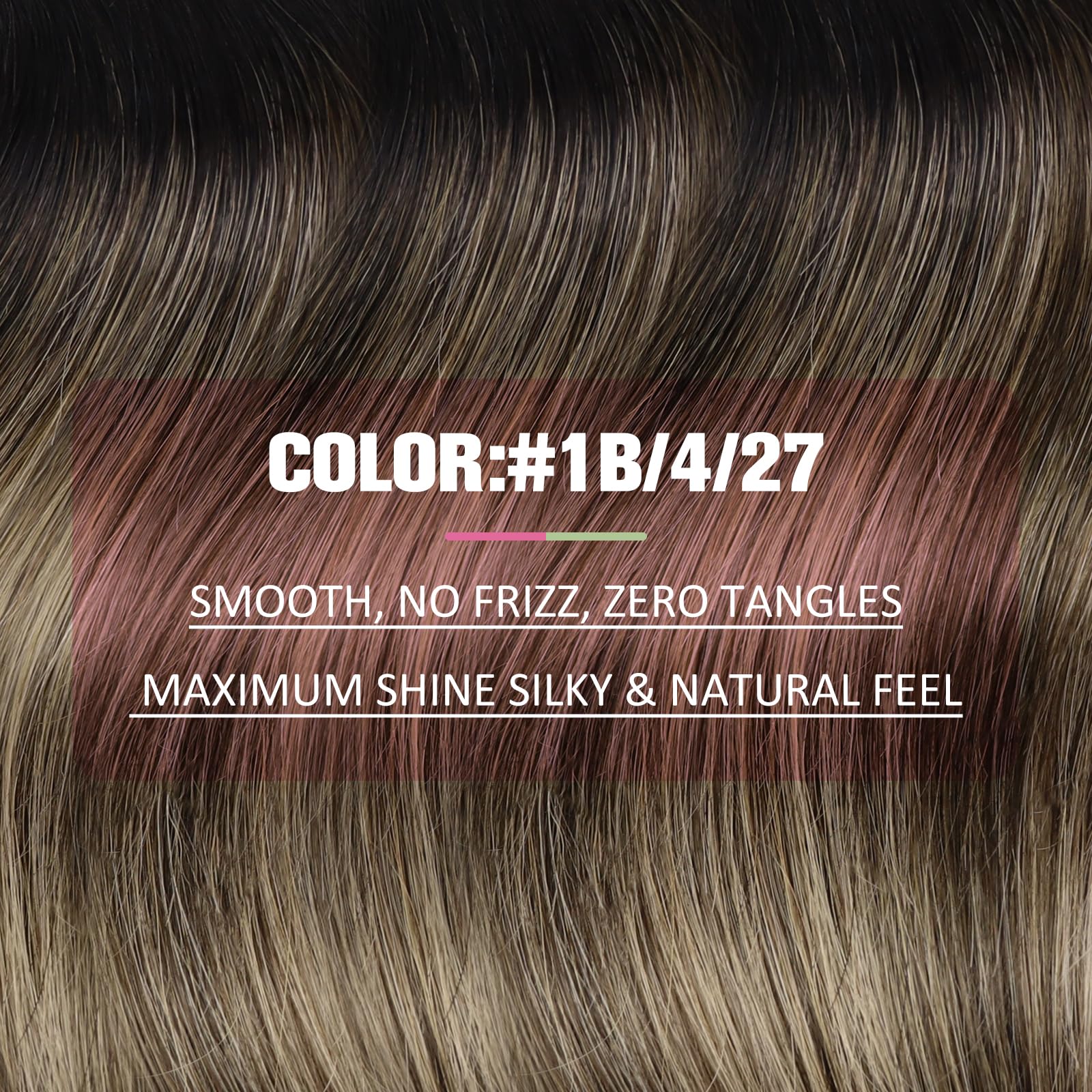 YoungSee Human Hair Tape in Extensions Black Balayage Seamless Tape in Hair Extensions Human Hair Black Ombre Brown with Caramel