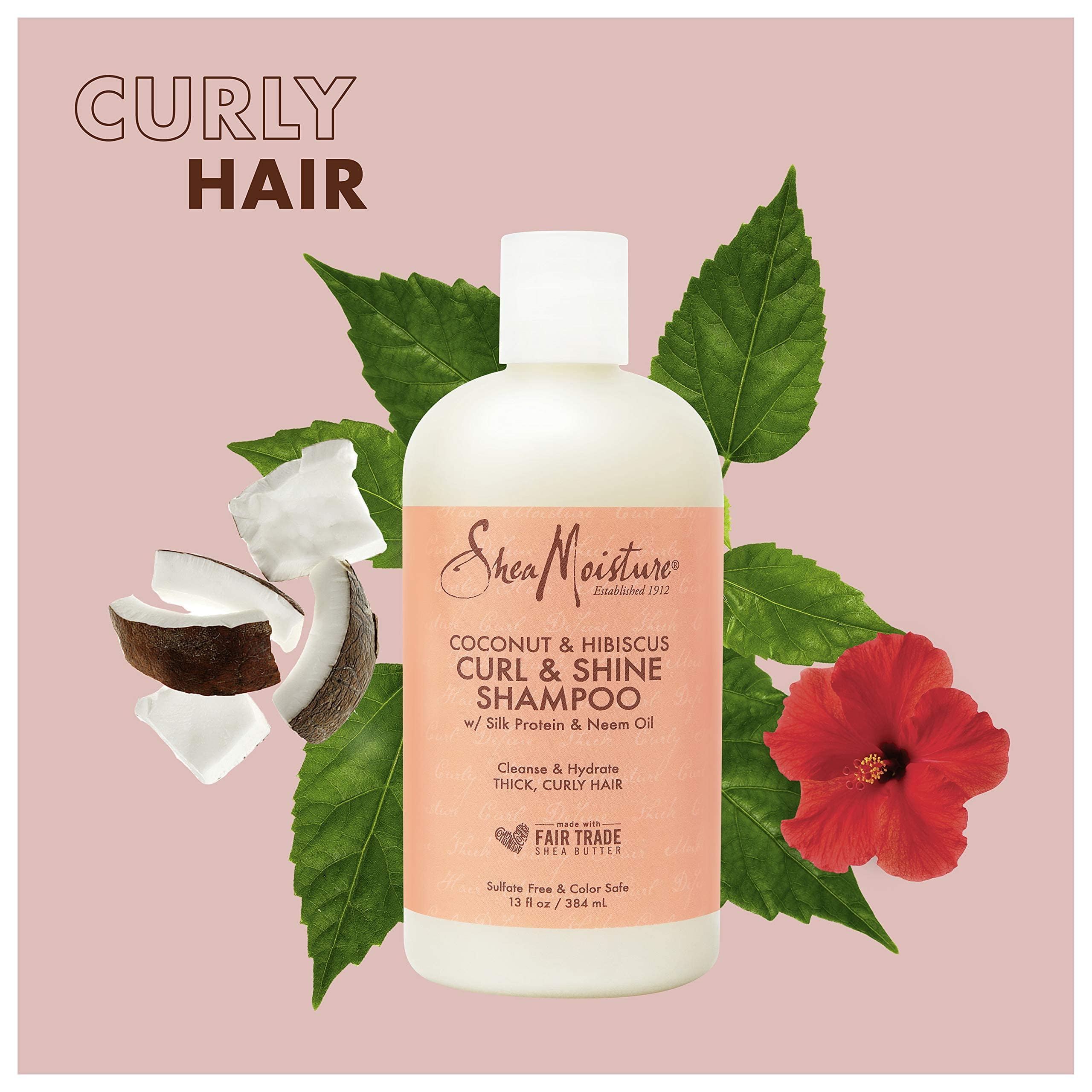 Shea Mst Curl Sh Ccnt & H Size 12z Shea Moisture Coconut Hibiscus Curl & Shine Shampoo 12z