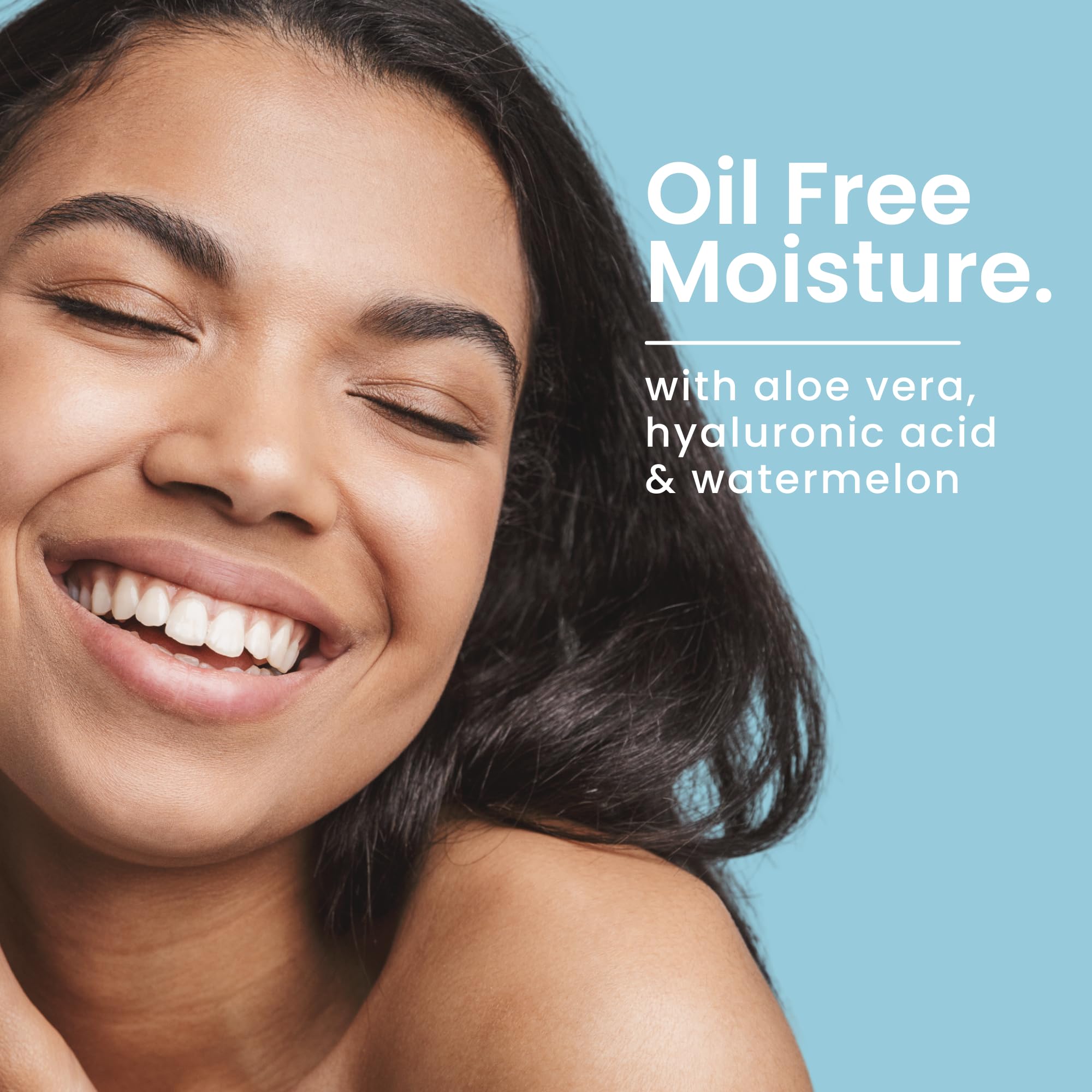 Natural Outcome Oily Skin Moisturizer | Oil Free Daily Facial Moisturizer Gel W/Hyaluronic Acid | Watermelon & Aloe Vera Hydrati