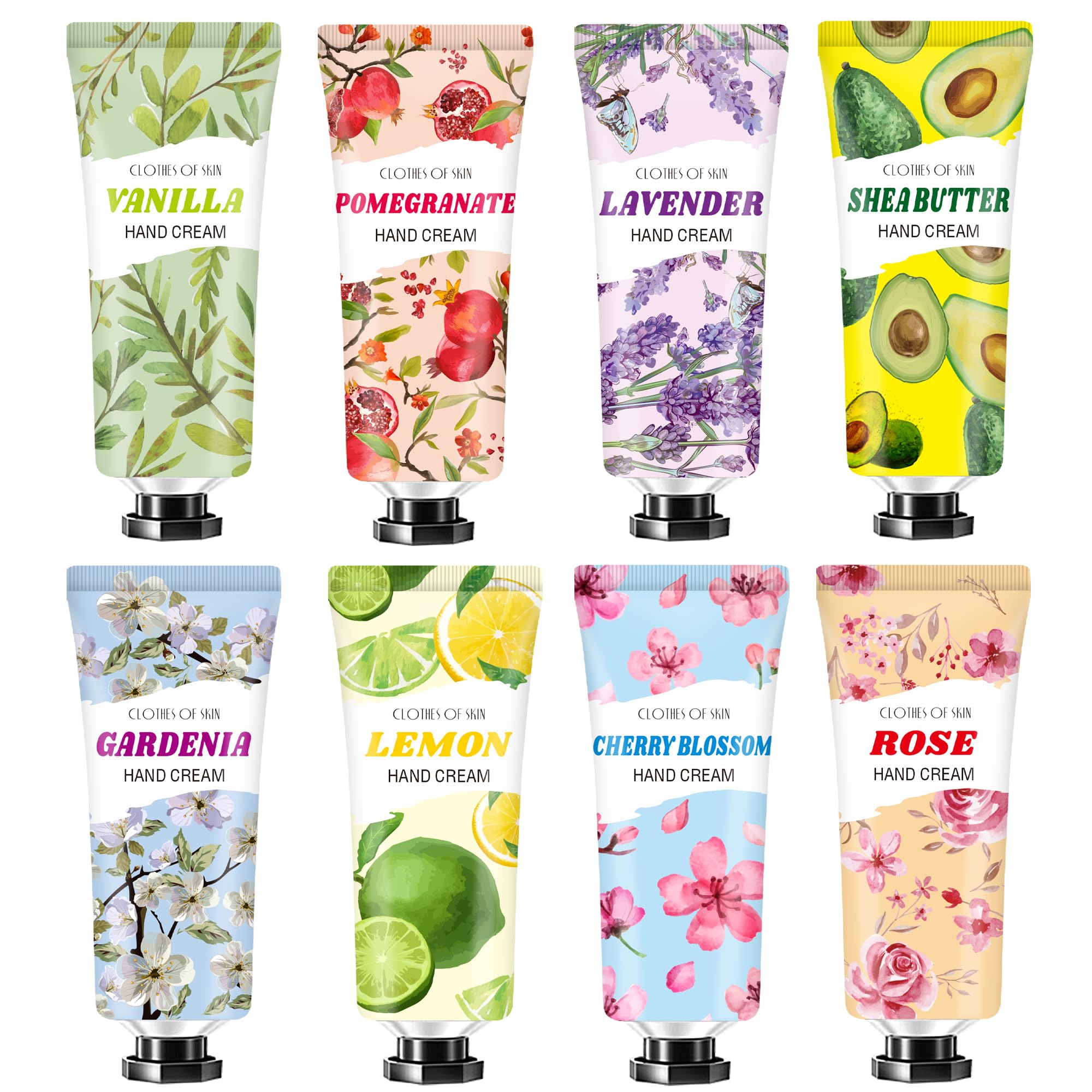 8 Pack Hand Cream Christmas Gifts For Women,Travel Size In Bulk Lotions For Dry Hands,Mini Hand Lotion For Mothers Day Gifts,Val