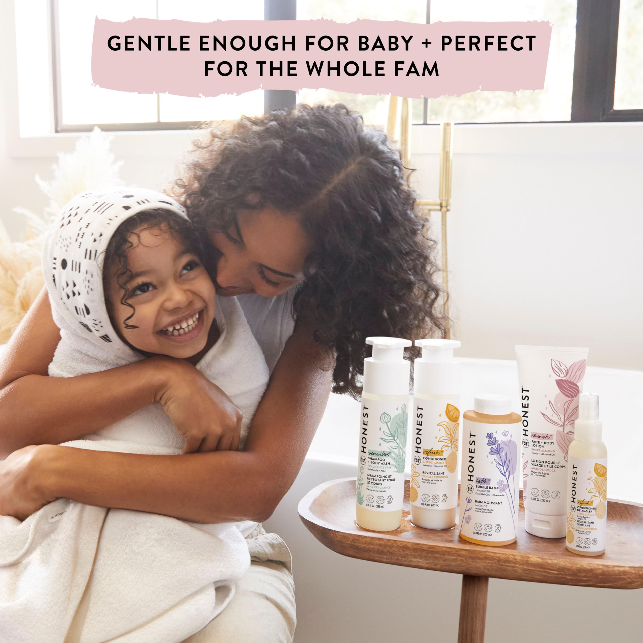The Honest Company 2-In-1 Cleansing Shampoo + Body Wash  Gentle For Baby  Naturally Derived, Tear-Free, Hypoallergenic  Lavender
