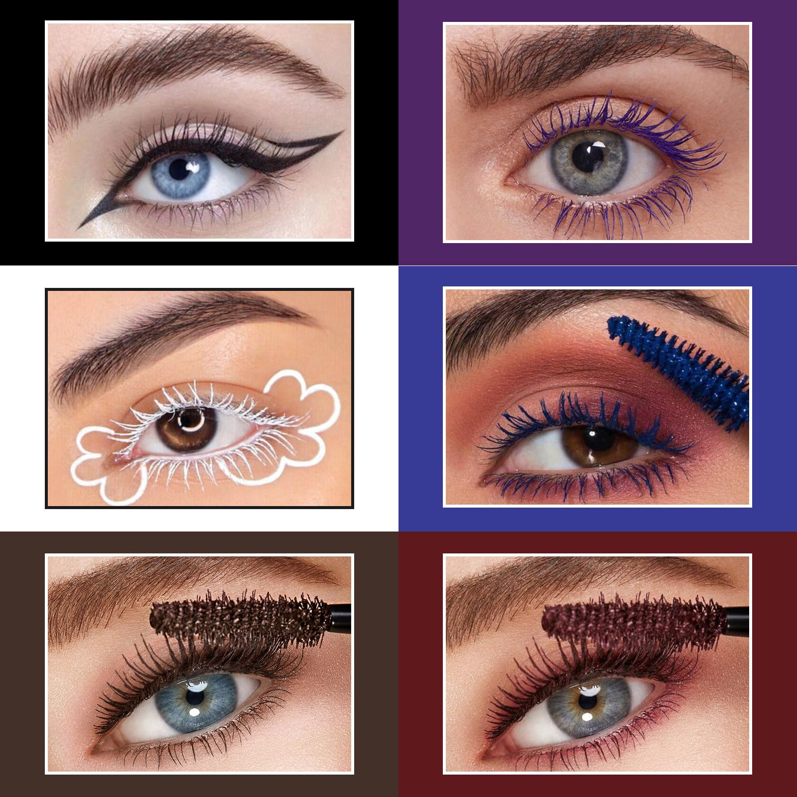 Ucanbe Purple Mascara And Liquid Eyeliner Set, Waterproof Colored Eye Makeup Duo - Enhance Your Gaze With Natural Lasting Lift &