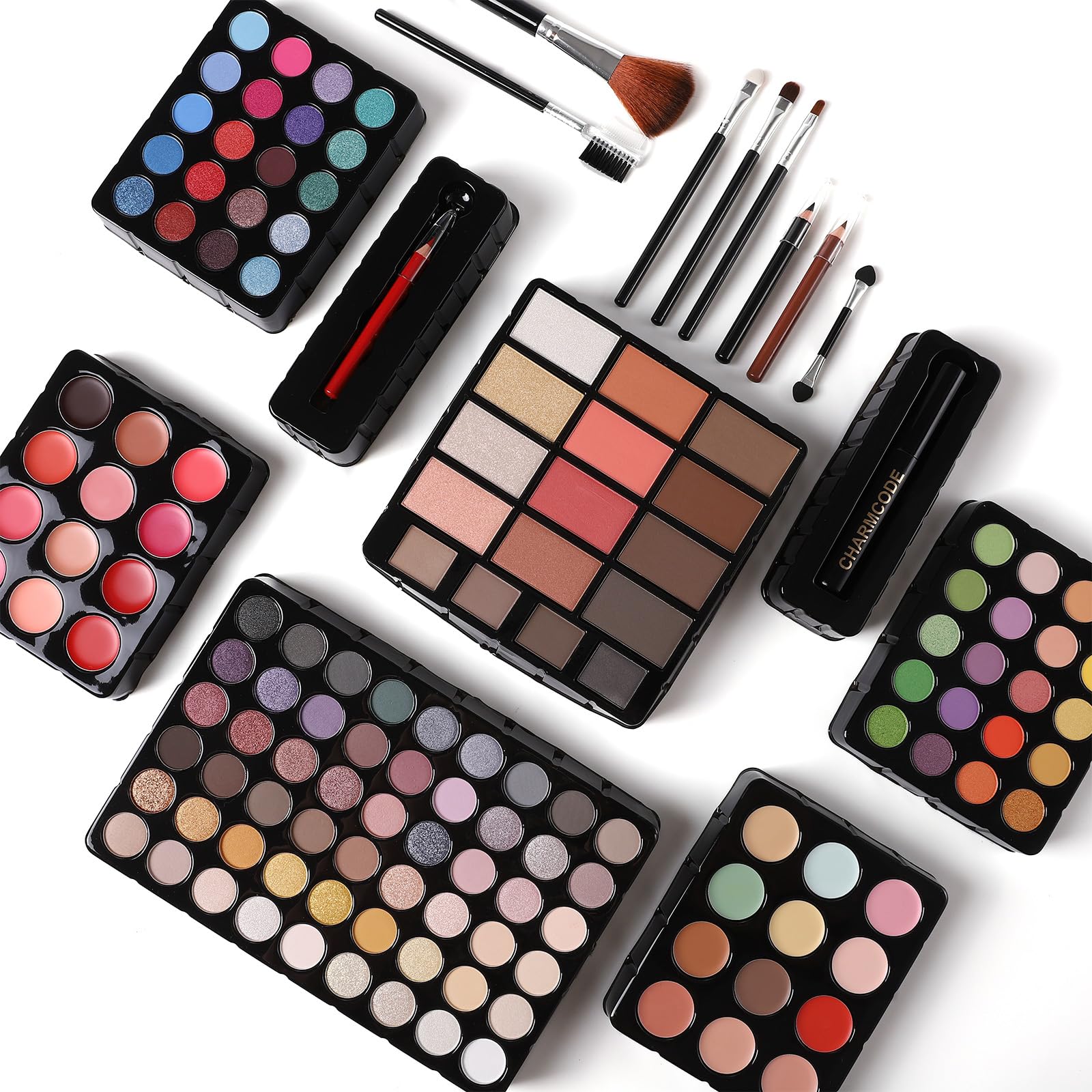 All In One Makeup Gift Set For Women Girls Full Kit, Includes Eyeshadow, Lipstick, Concealer, Highlighter, Eyebrow Powder, Blush