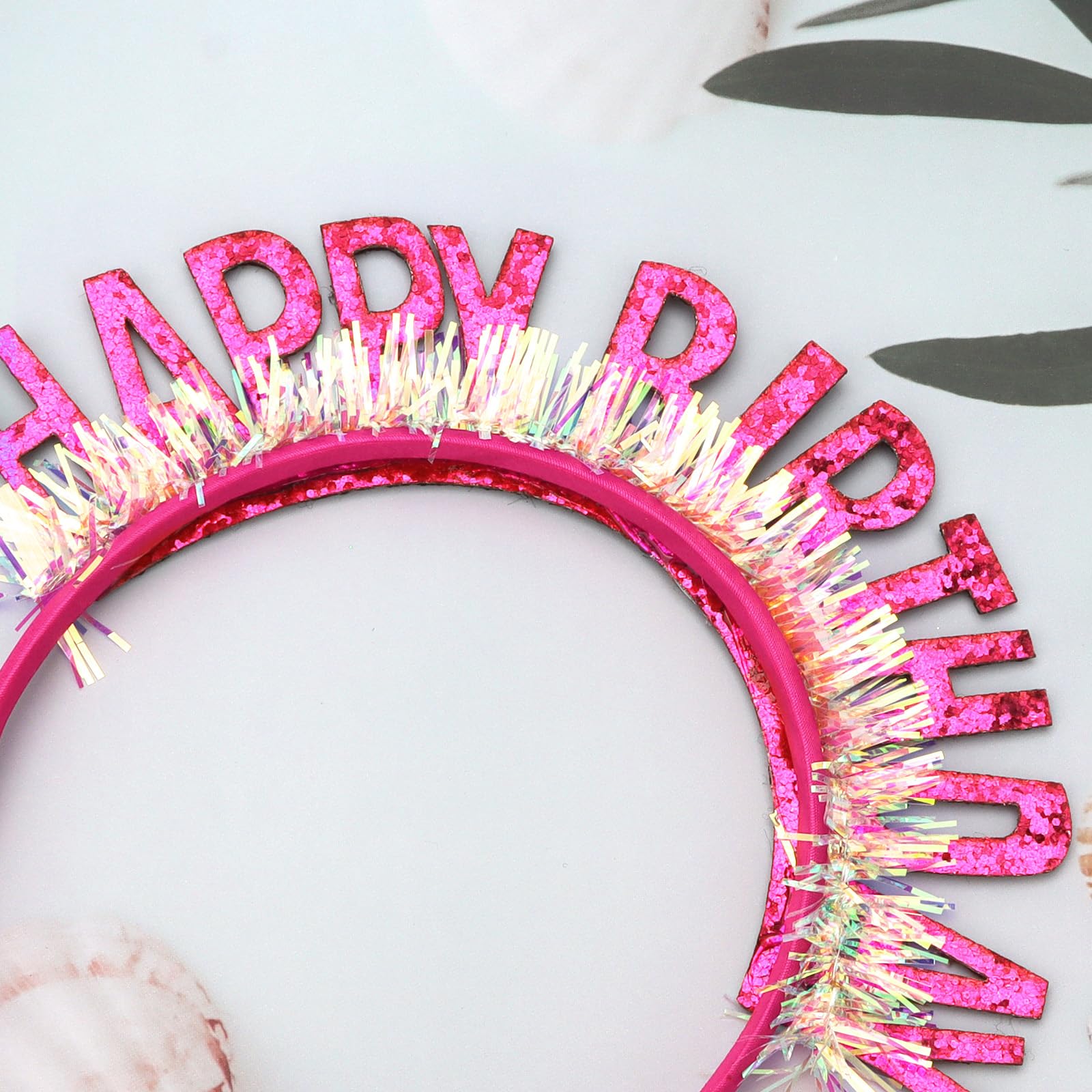 Cieher Birthday Crown Headband, Tiara For Women Girls, Birthday Girl Decorations And Gifts - Rose Pink