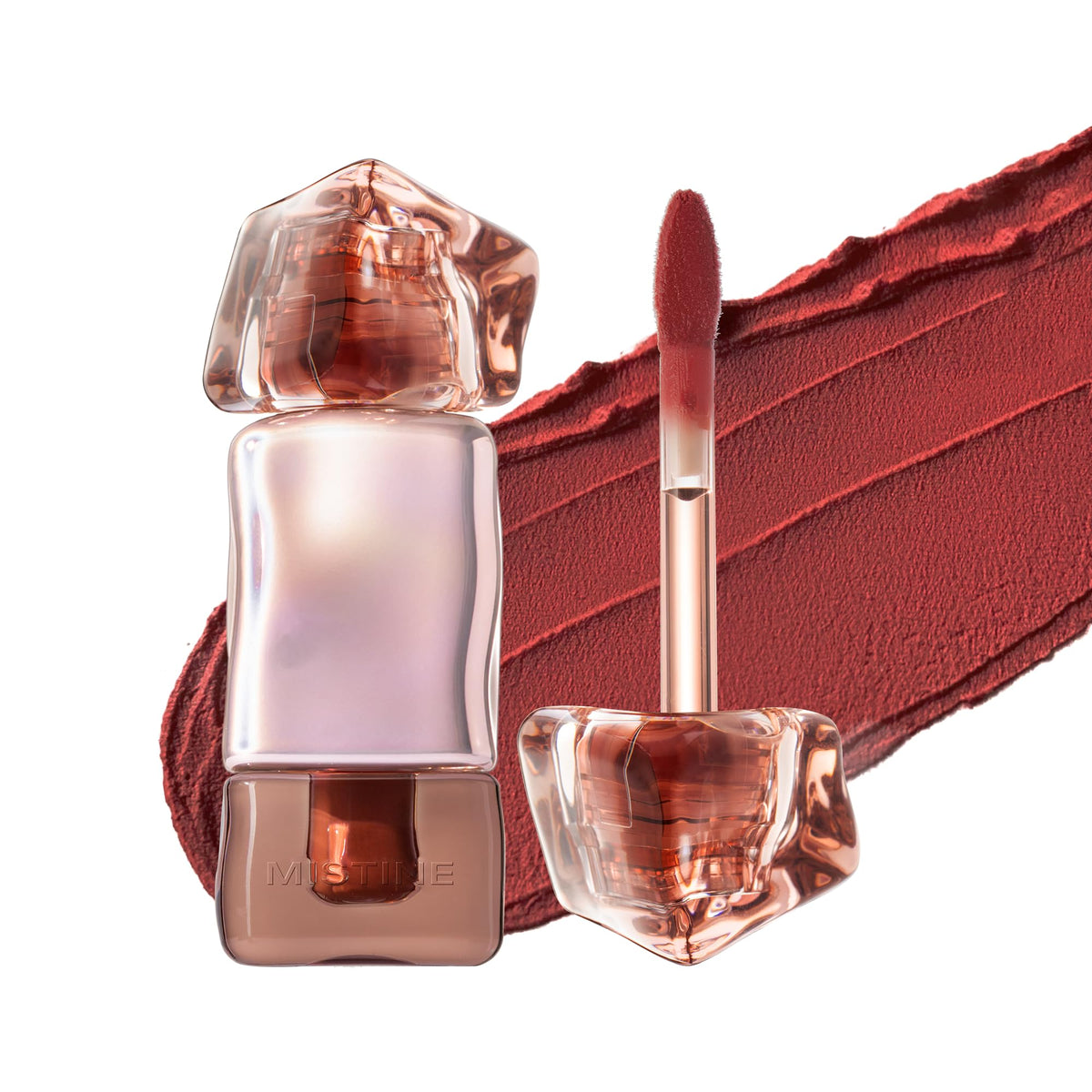 Mistine Cream Lip Gloss Thai Latte Long Lasting Lip Gloss Non-Sticky S ...