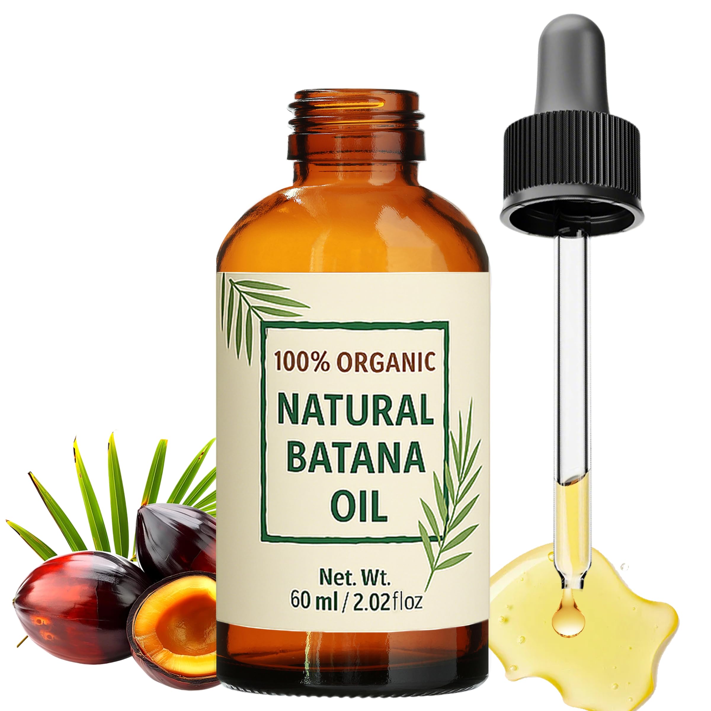 Raw Batana Oil for Hair Growth - Dr. Sebi Organic Botana Natural Hair Growth Oil- Scalp Treatment for Strengthening, Thickening,