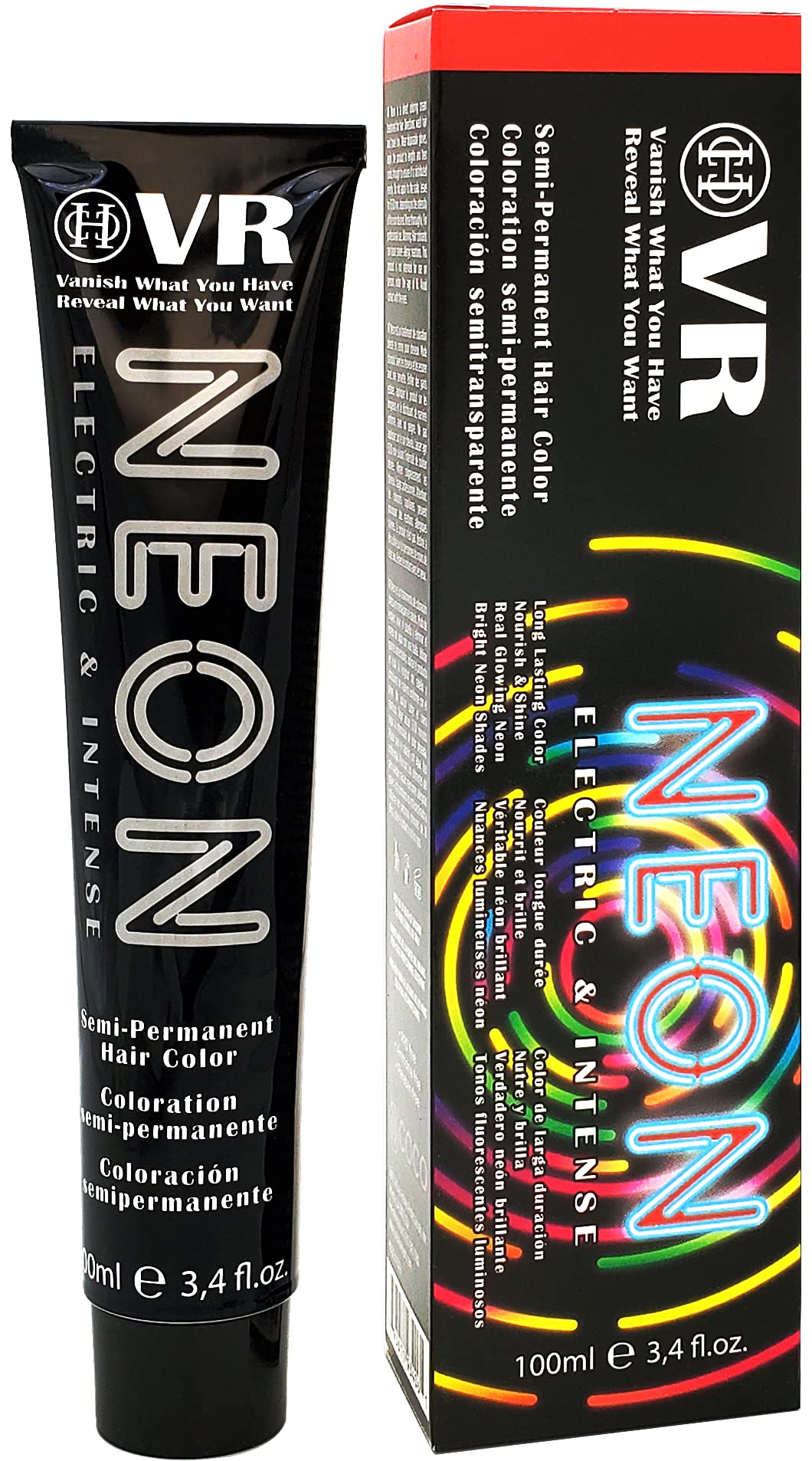 Cocohoney Vr Neon Color Electric & Intense Semi-Permanant Hair Color For Bleach Level ''9''| Vegan And Cruelty-Free | Long Lasti