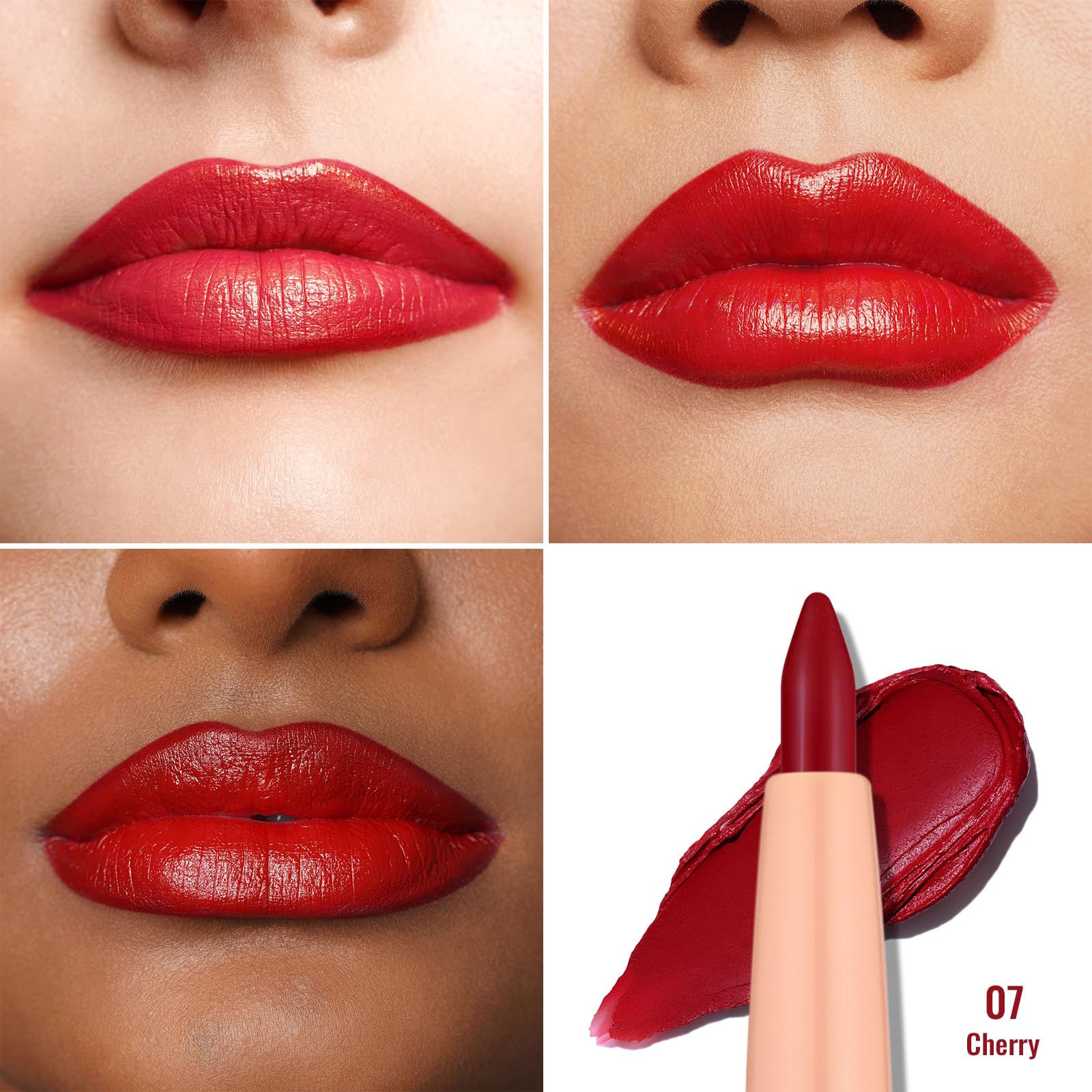 Oulac Red Retractable Lipliner Pencil 2In1 Waterproof Makeup Stick For Lip Liners And Eye Liners, Smooth And Creamy, Long Lastin
