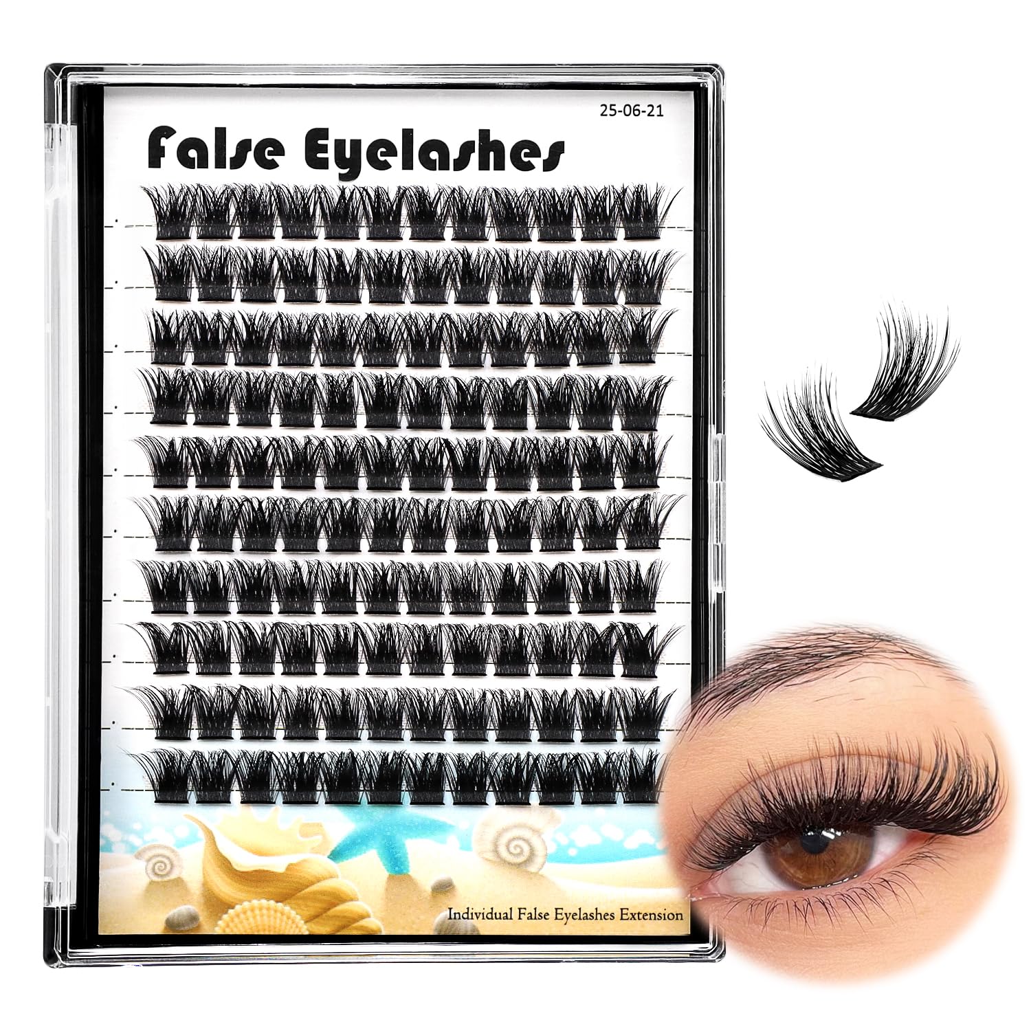 Large Tray- 10-20MM Available 120 Pcs D Curl Cluster Eyelashes Makeup Volume Eye Lashes Extensions Natural Long Wide Stem Indivi