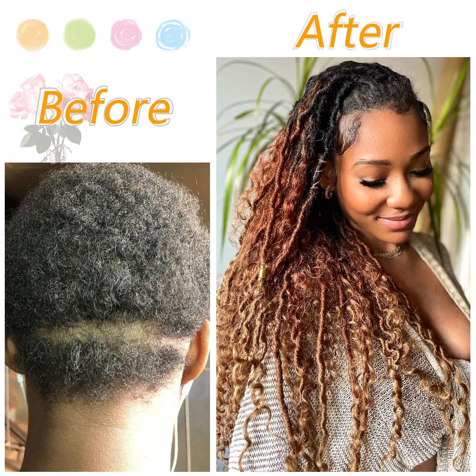 Col Bling Ombre Goddess Locs Crochet Hair 14 Inch 8 Packs Faux Locs Crochet Hair For Women 3 Tone Boho River Locs Crochet Hair W