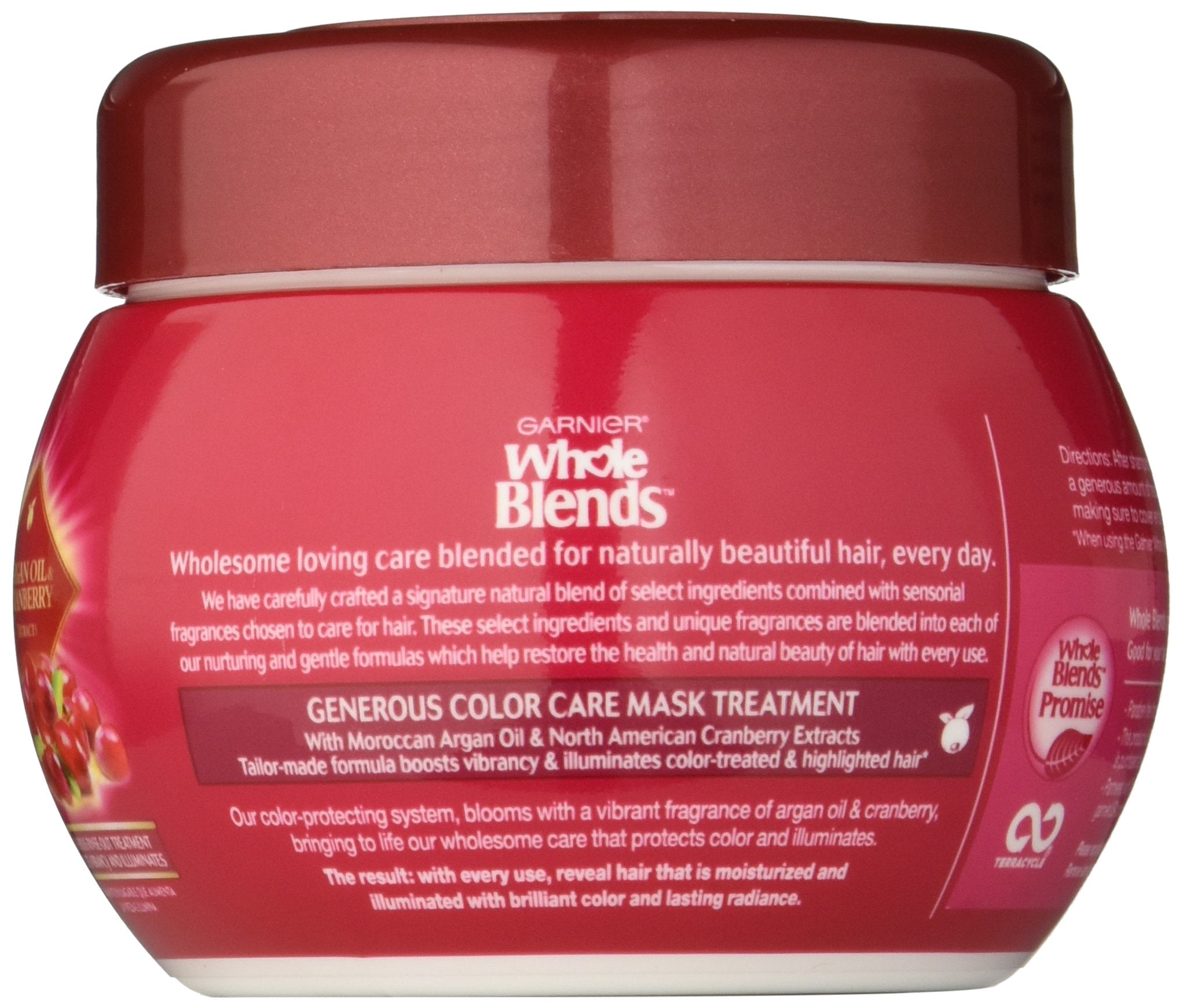 Garnier Whole Blends Color Care Mask with Argan Oil & Cranberry Extracts, 10.1 Fluid Ounce
