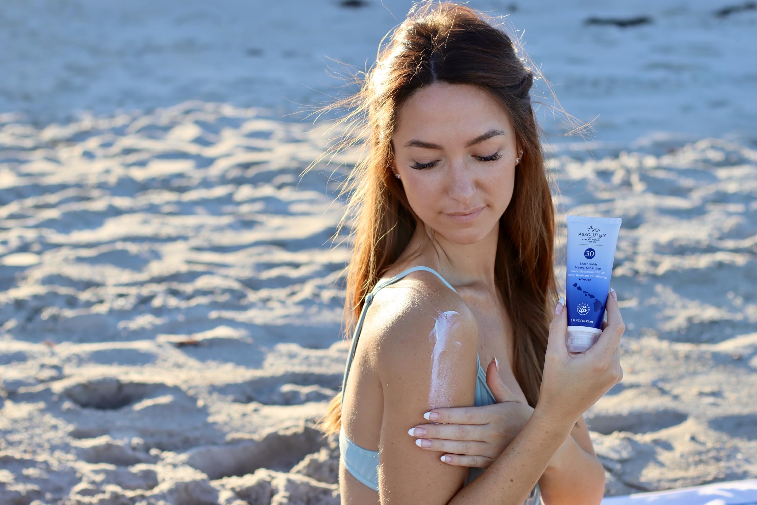 Absolutely Natural - Spf 30 Mineral Sunscreen - Broad Spectrum Water Resistant Moisturizer Lotion For Body & Face - With Non-Nan