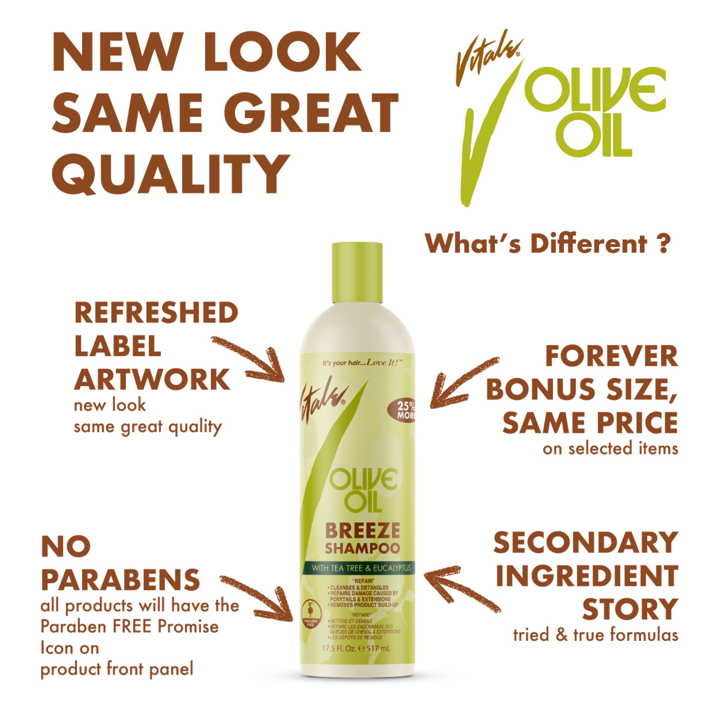 Vitale Olive Virgin Hair Oil, 7 Ounce