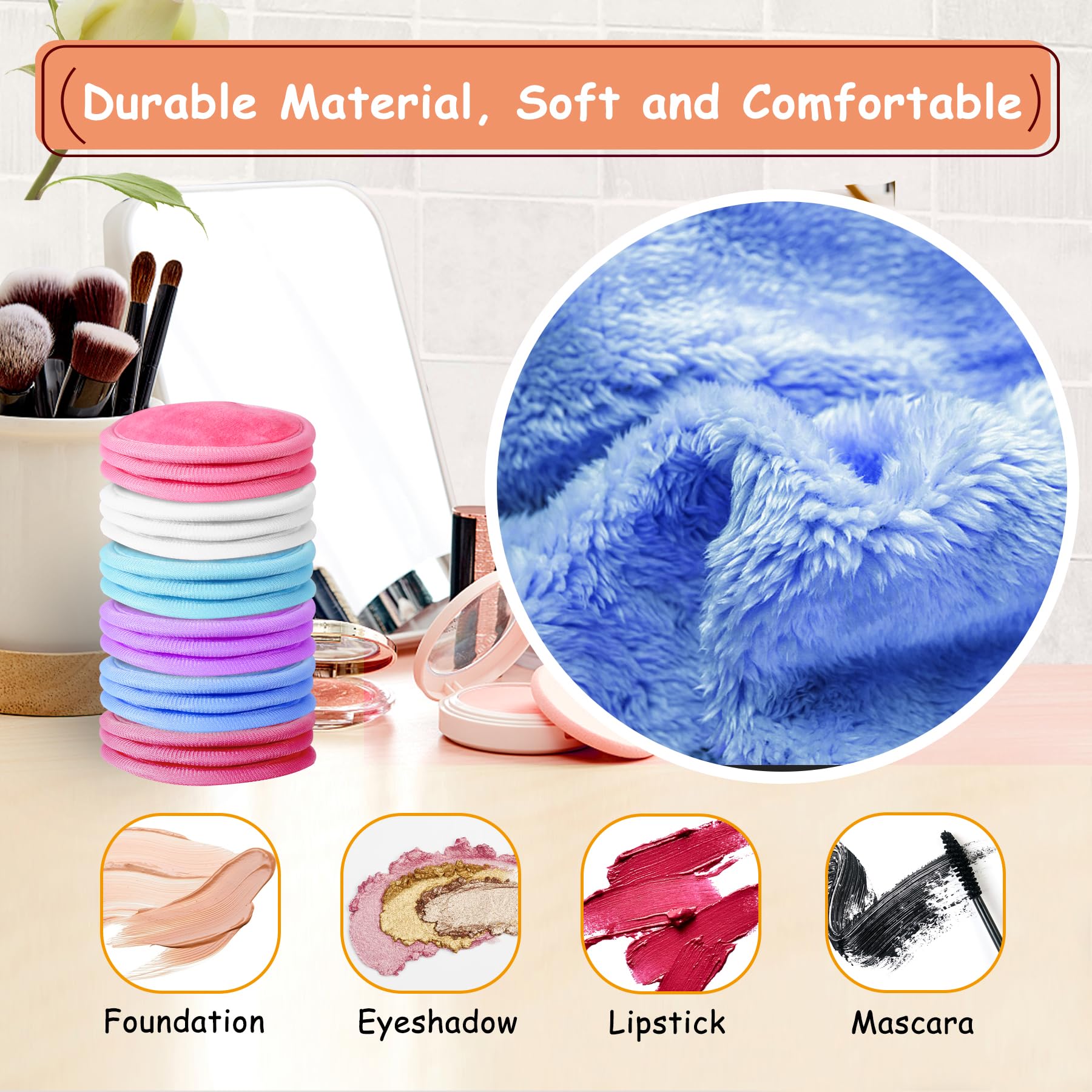 Nugilla Reusable Makeup Remover Pads, 18 Packs Microfiber Face Cloth With A Washable Laundry Bag, Reusable Rounds Towels For Fac