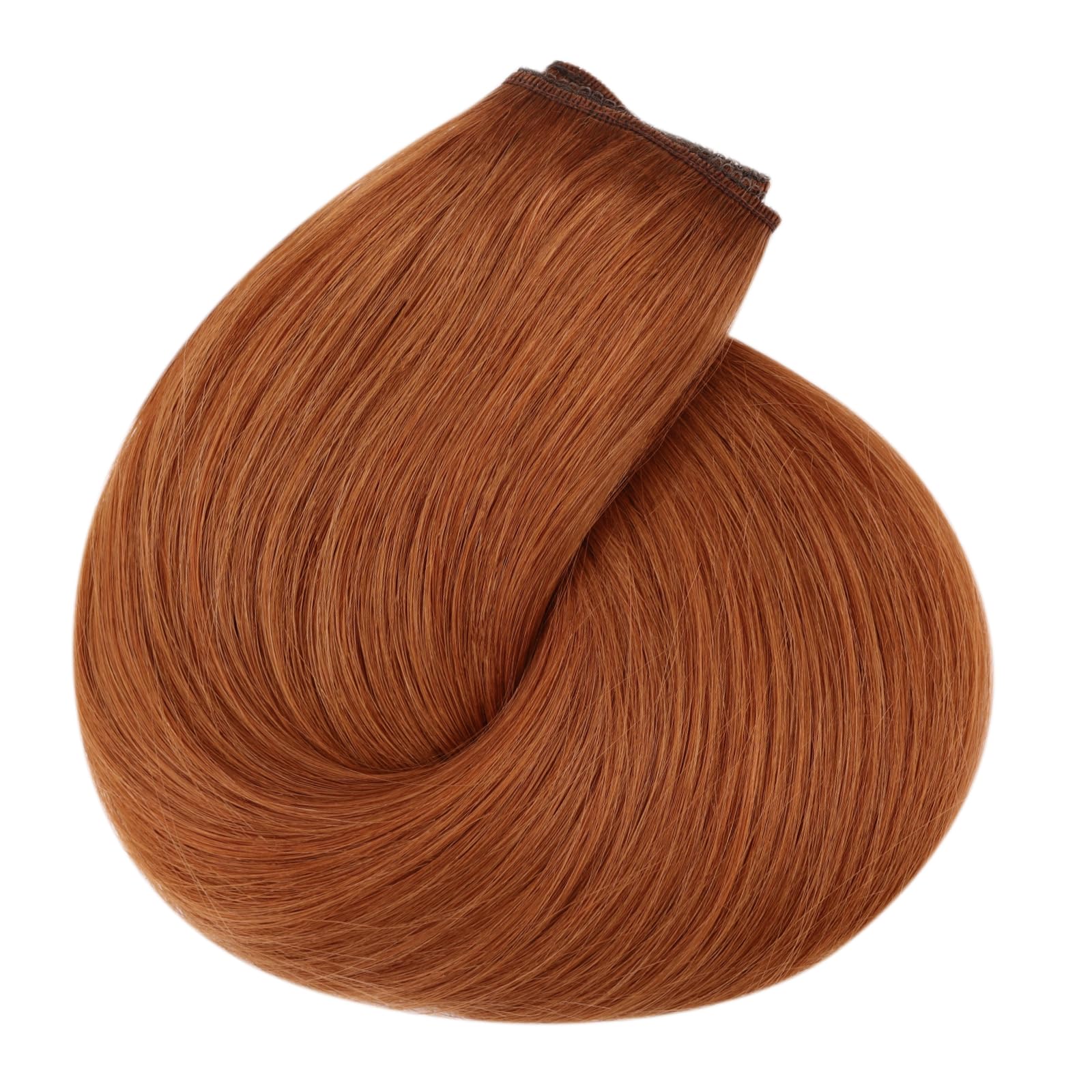 Sunny 80G Wire Hair Extensions Copper Invisible Wire Hair Extensions With Adjustable Clips Human Hair Extensions Wire Orange Cop