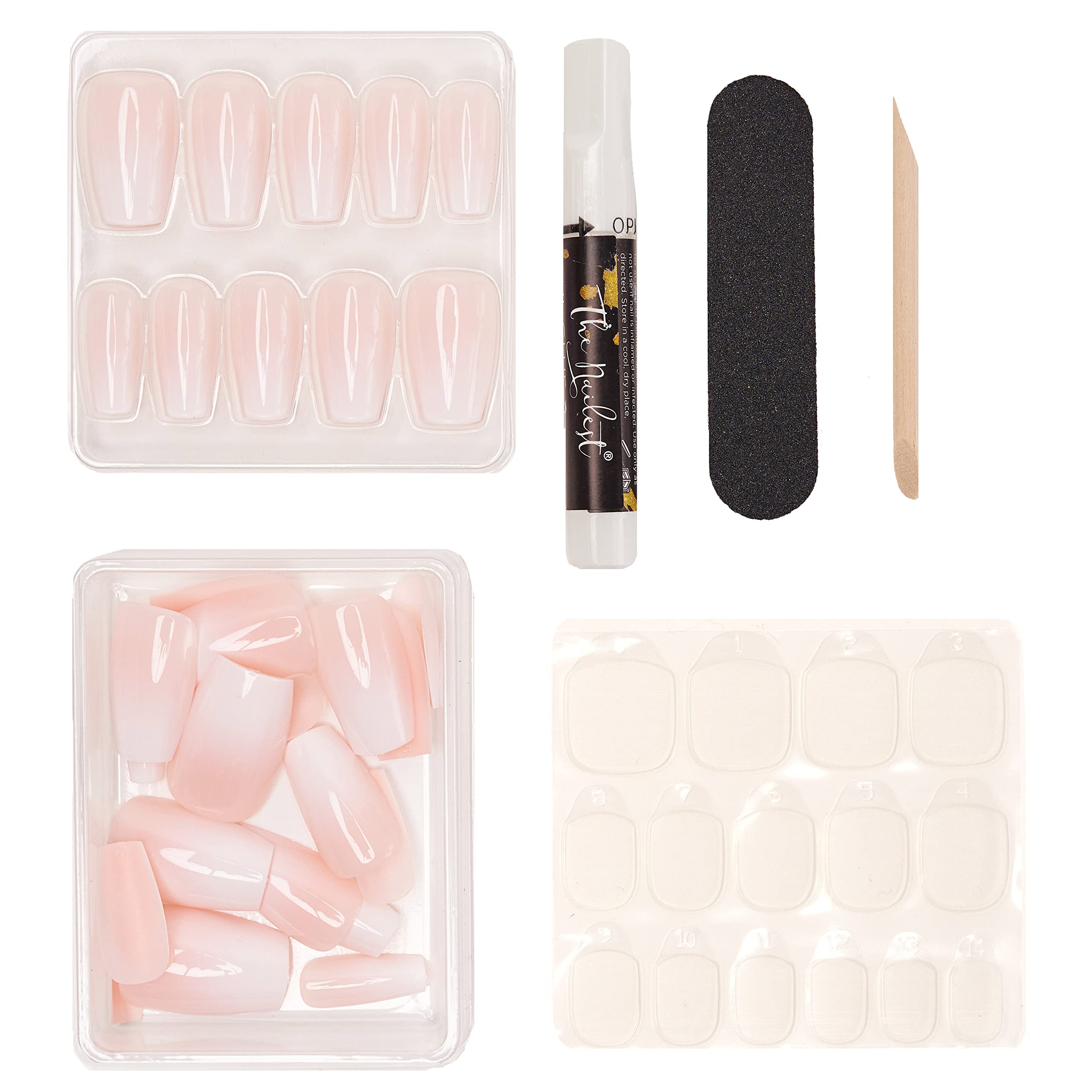 The Nailest - Instant Luxury Acrylic Press-On Nails-Tapered Square- Blush Ombre