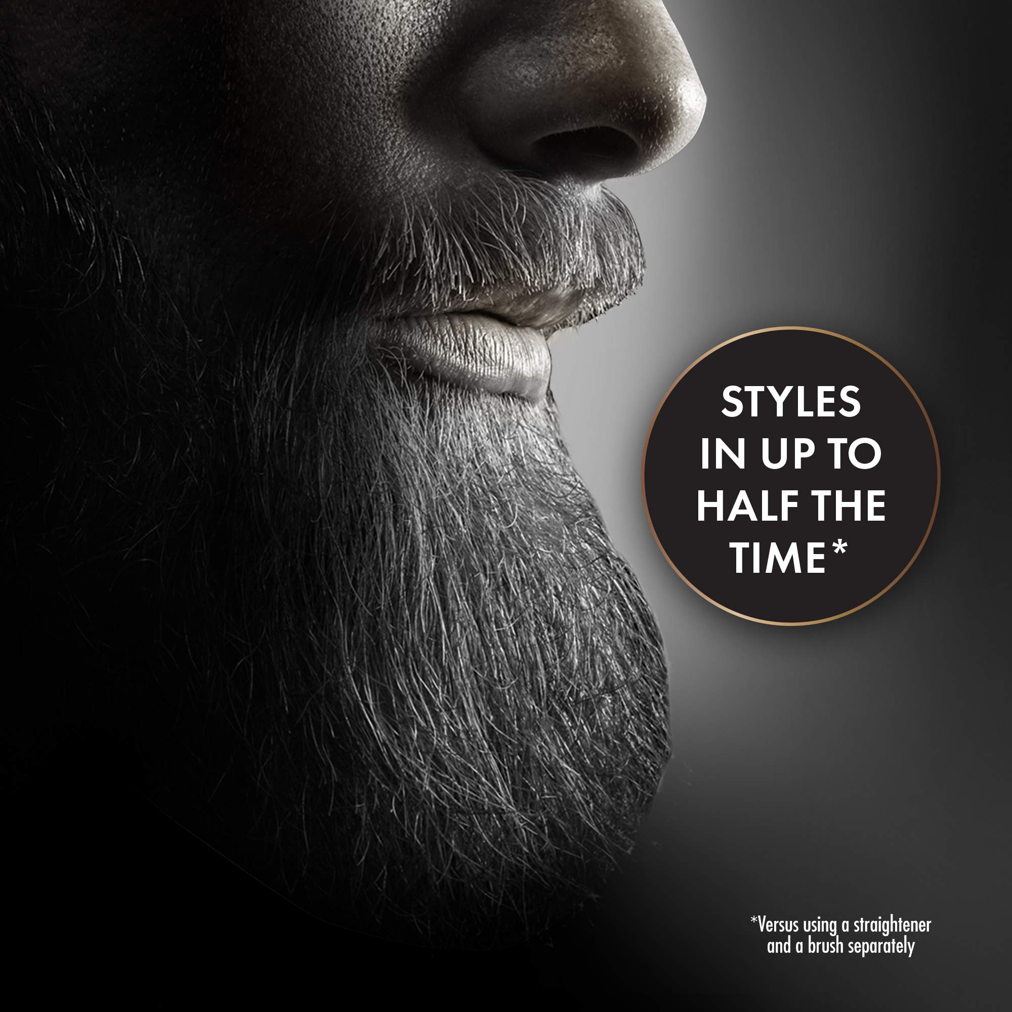 Hot Tools Mens Beard Straightener Brush| For A Smooth Finish