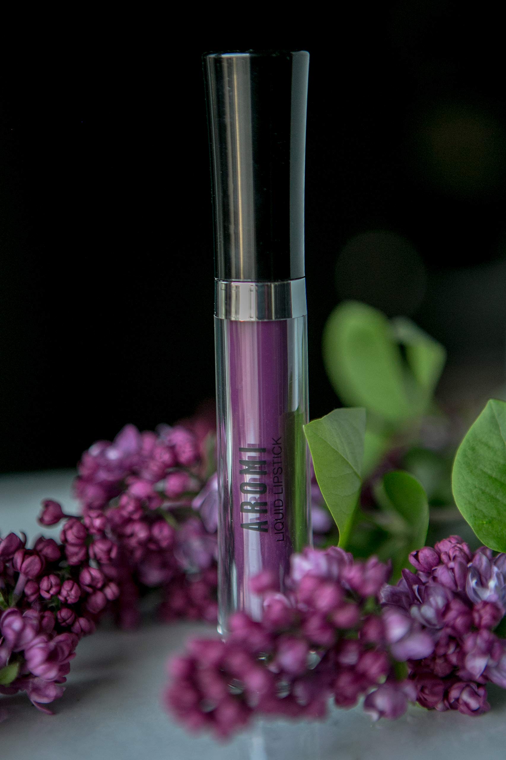 Aromi Violet Plum Liquid Lipstick, Dark Purple Lip Color, Vegan And Cruelty-Free, Long-Lasting And Smudge Proof Lipstick, Handma