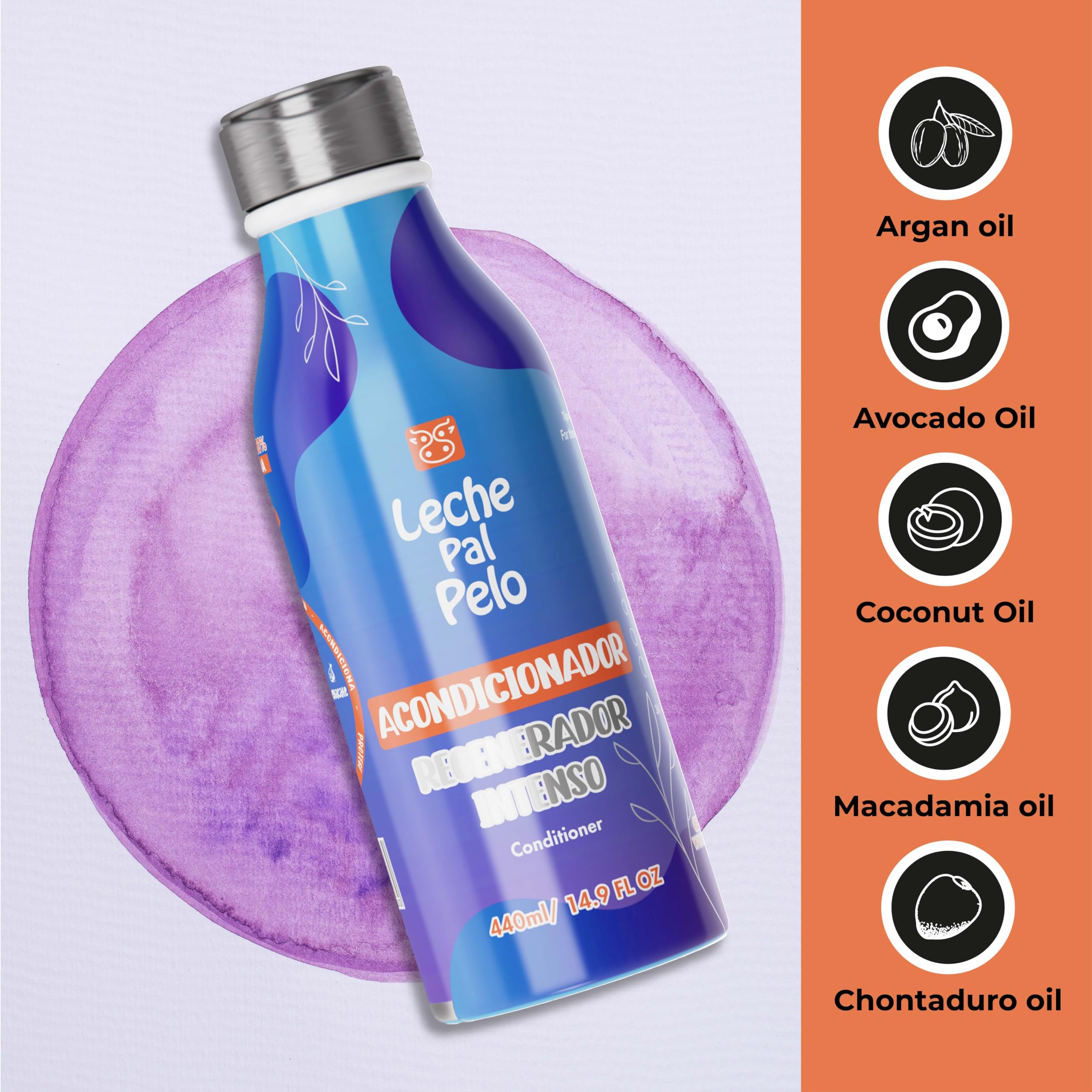 Leche Pal Pelo Intense Regenerating Conditioner, 14.9 fl oz, Coconut, Avocado, Chontaduro Oils
