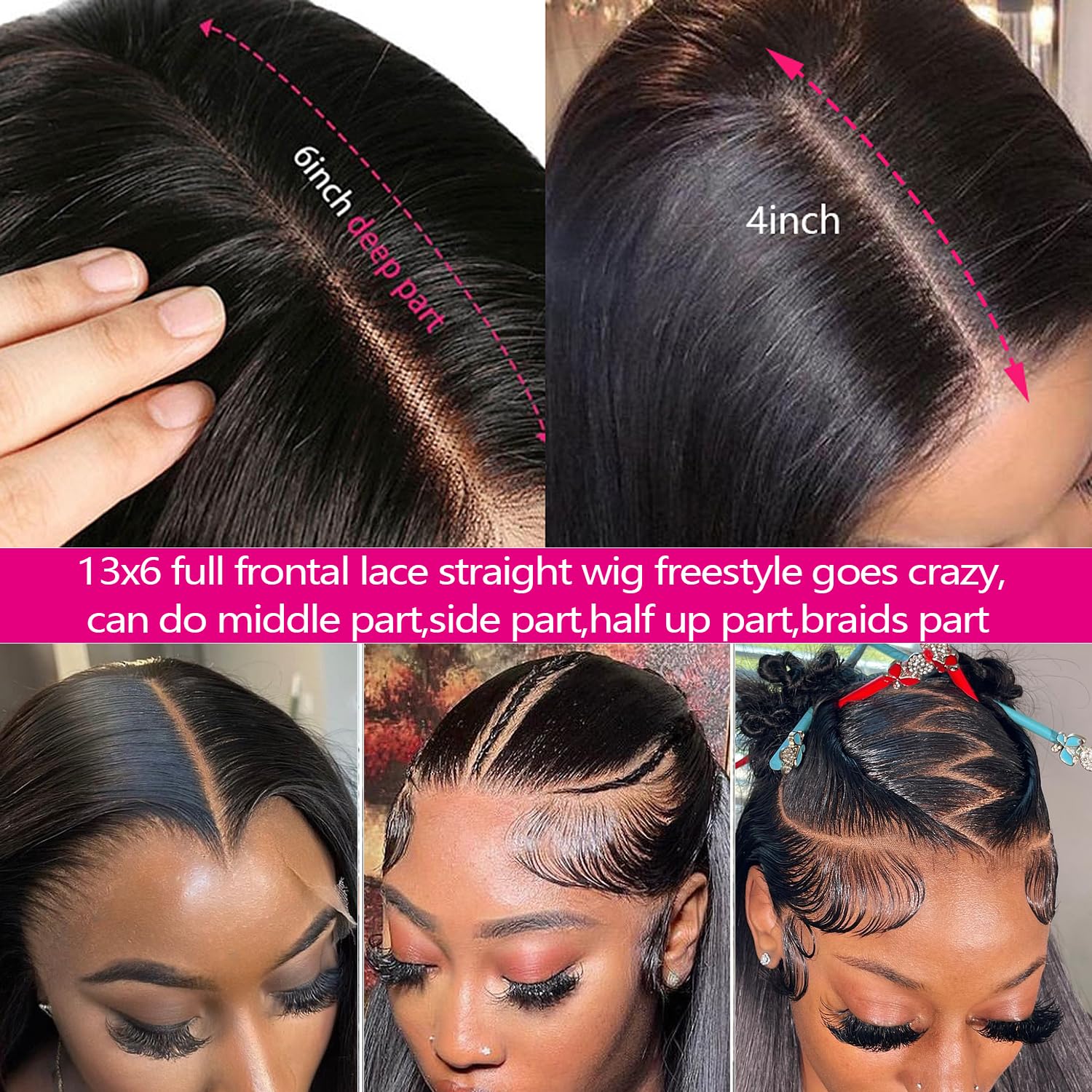 Lemoda 30Inch Straight Wig Full Lace 13X6 Frontal Wigs Human Hair Hd Lace Wigs Human Hair 180% Density Brazilian Virgin 12A Grad