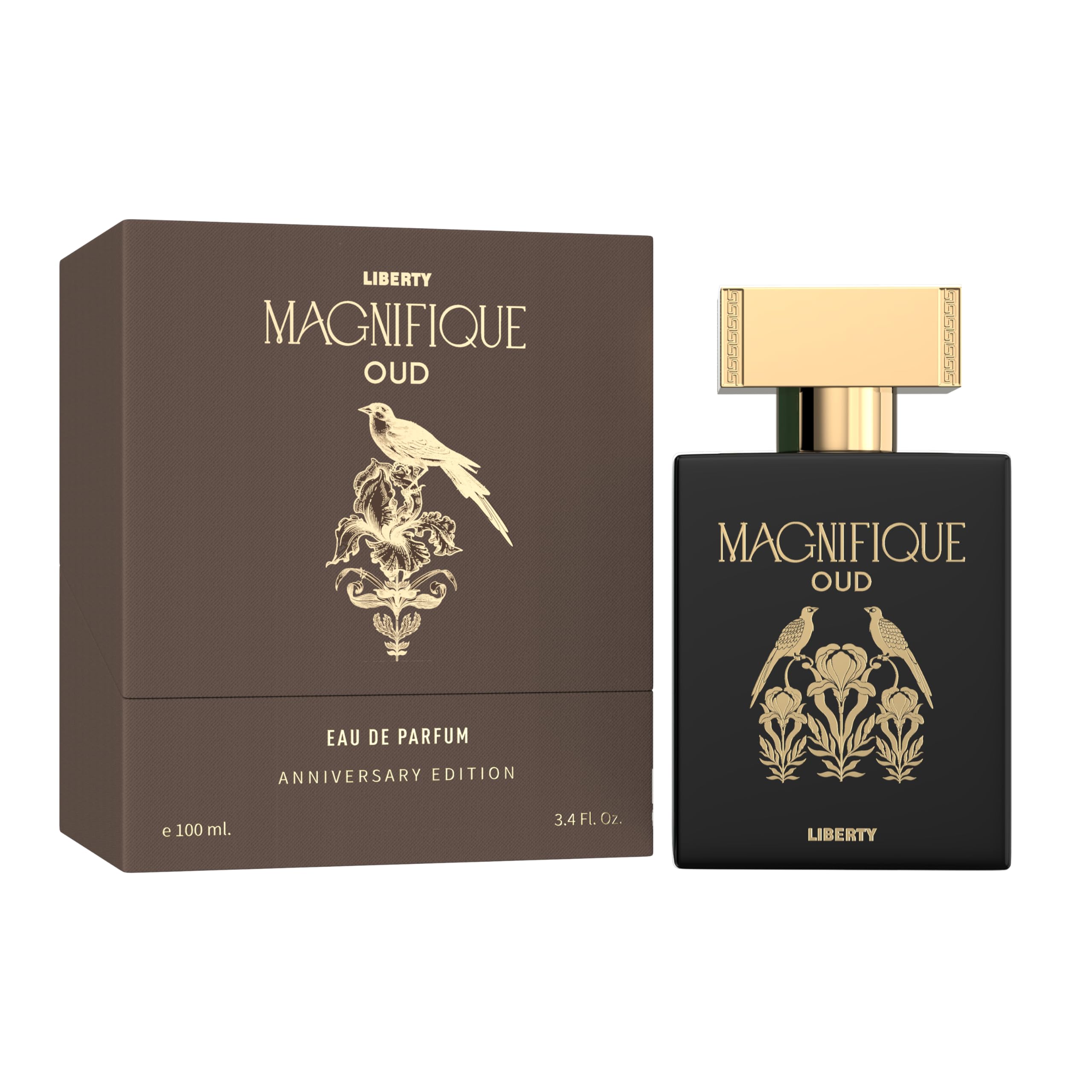 Liberty Oud Perfume for Men, 3.4 Oz Magnifique Premium Oud Perfumes Anniversary Edition Long-Lasting Eau de Parfum, Luxury Fruit