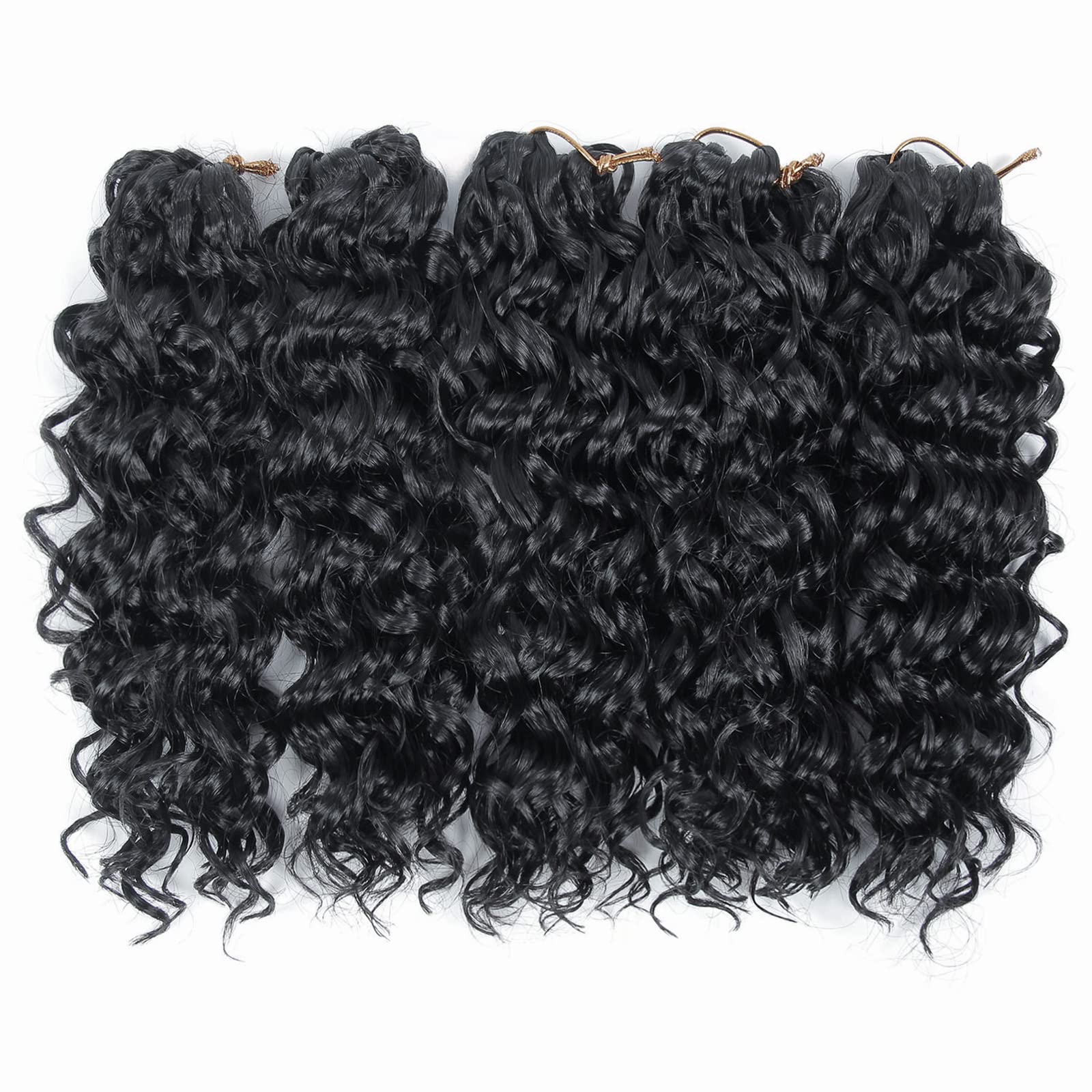 Gogo Curl Crochet Hair For Black Women Short Beach Curl Bohemian Crochet Braids Natural Black Deep Wave Braiding Hair Extensions