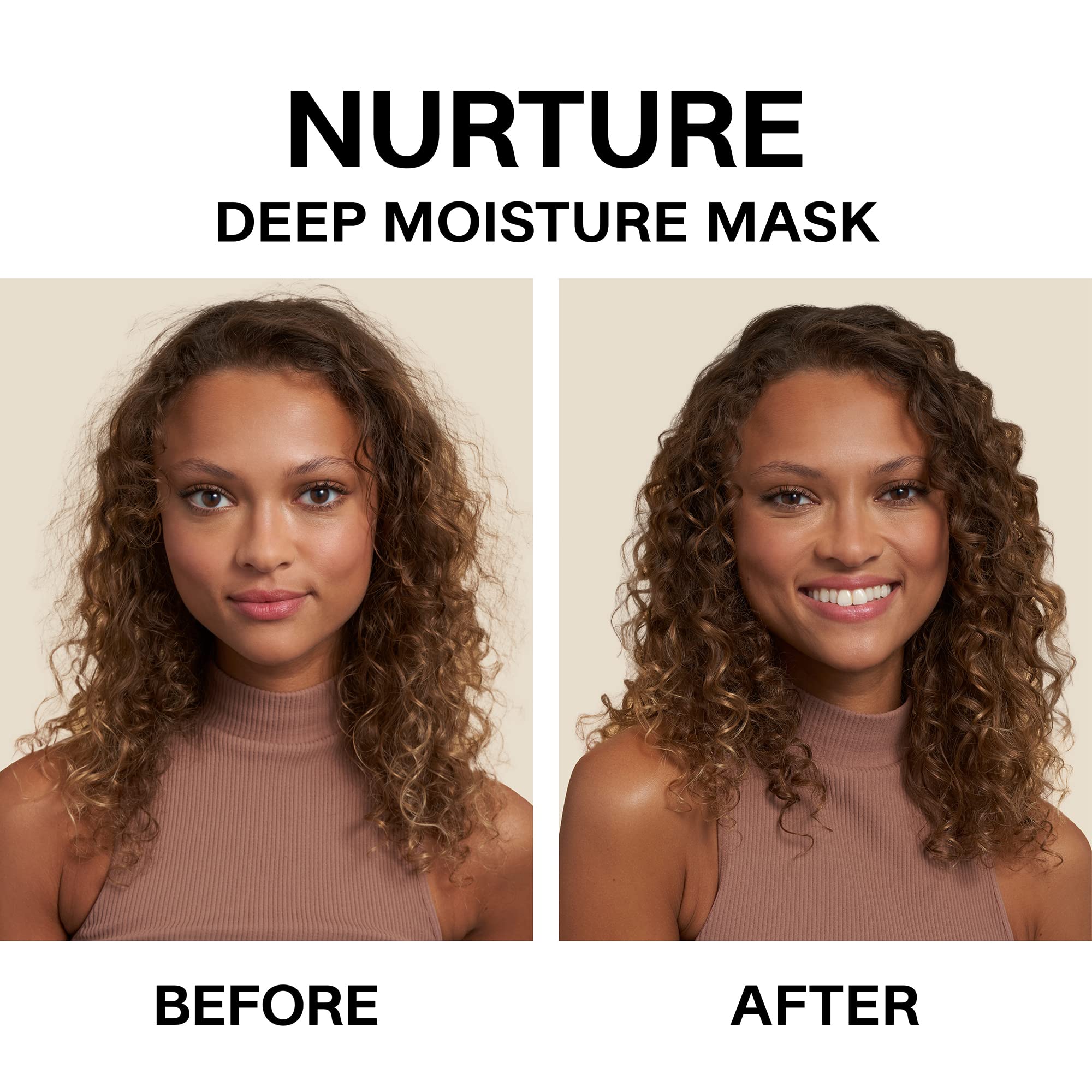 JVN Nurture Deep Moisture Mask, Hydrating Hair Mask Conditioning Treatment, Reduces Frizz & Adds Nourishment, All Hair Types, Su