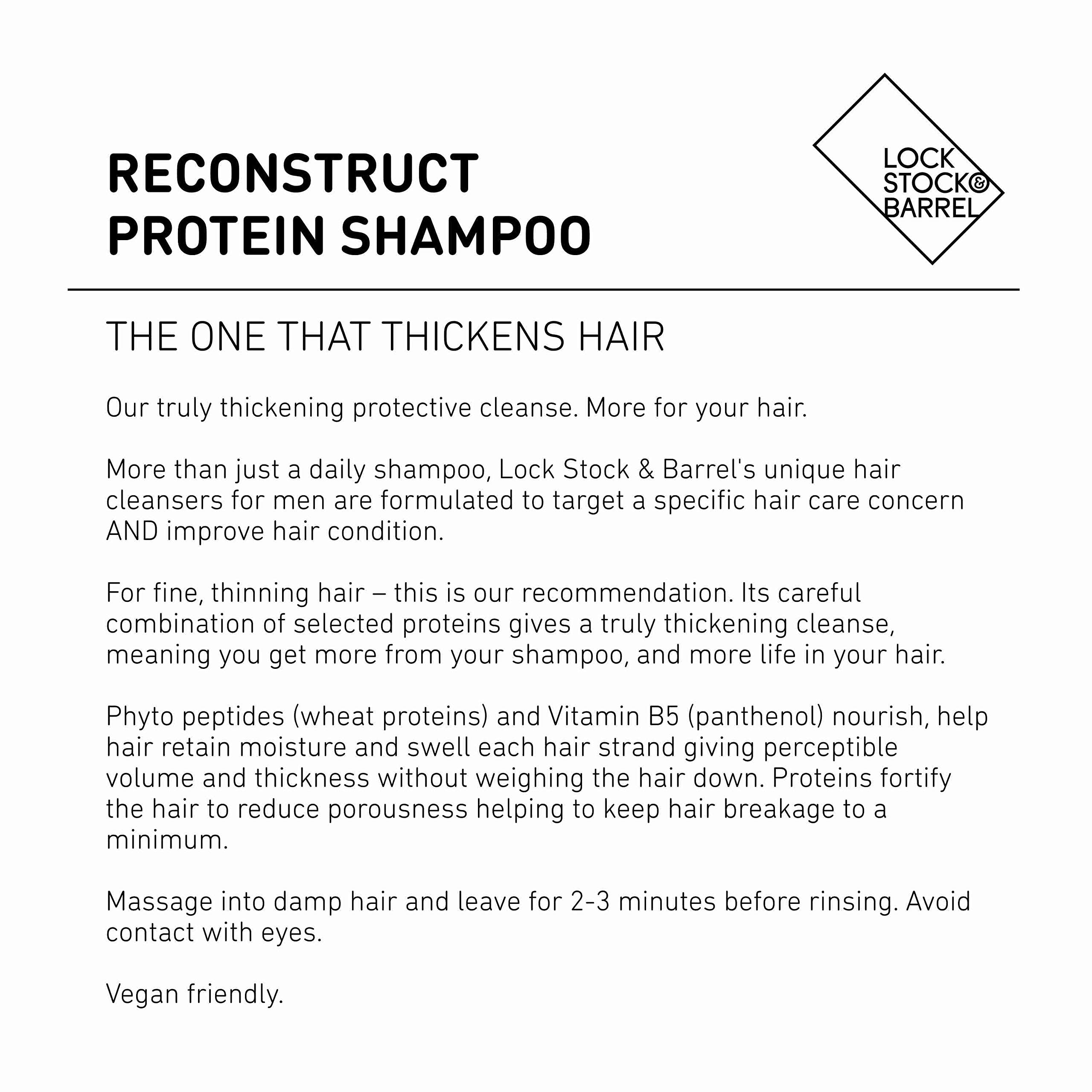 Lock Stock & Barrel Reconstruct Protein Thickening Shampoo For Men 1000 Ml