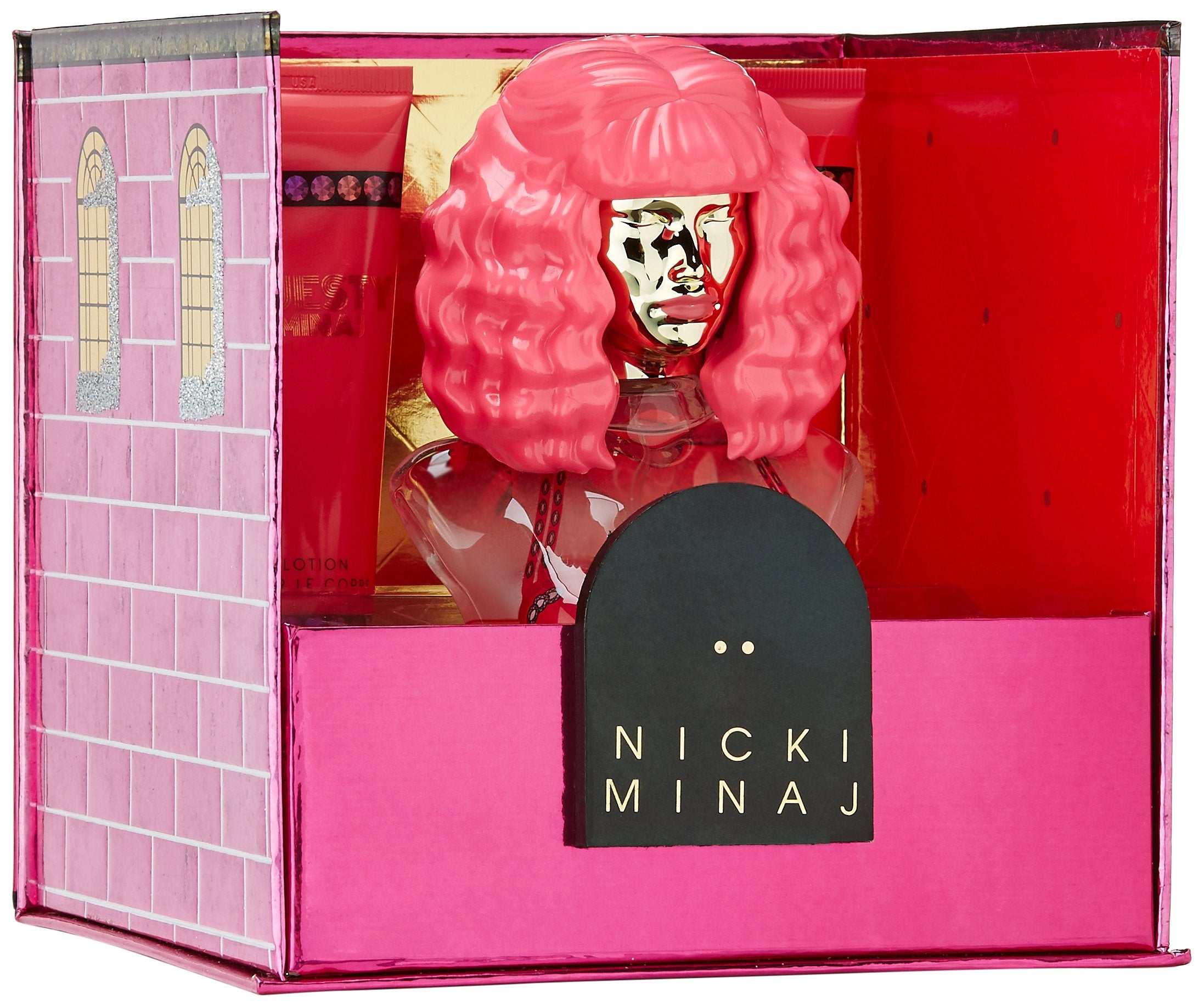 Nicki Minaj Minajesty Coffret : Eau De Parfum Spray 100Ml/3.4Oz + Body Lotion 100Ml/3.4Oz + Shower Gel 100Ml/3.4Oz 3Pcs