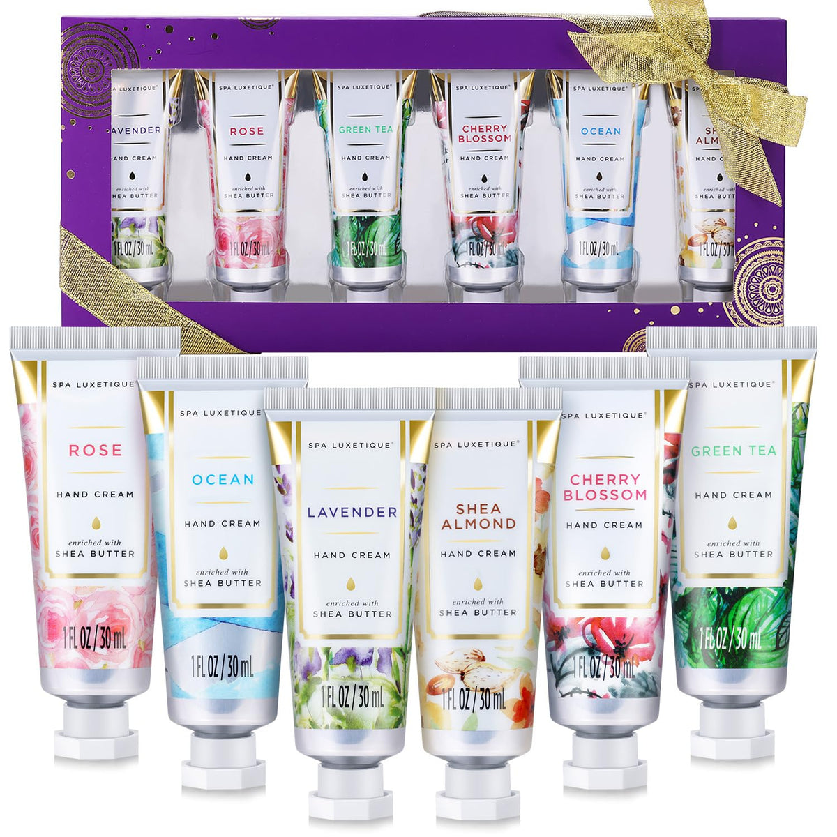 spa luxetique Hand Cream Hand Cream Set Gift for Women Hand Lotion with Natural Aloe and Vitamin E for Dry Skin Mini Travel Size