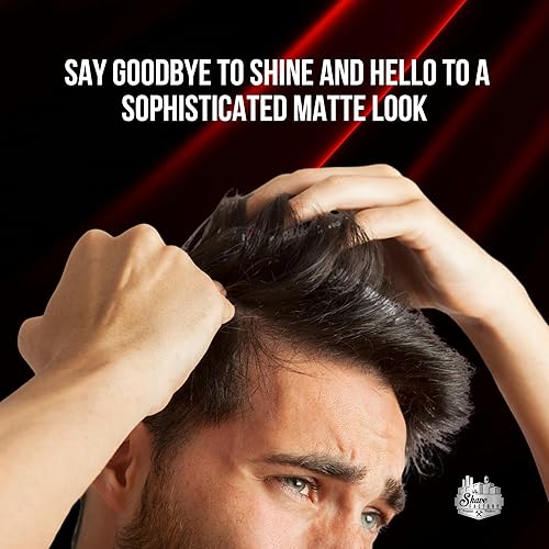 The Shave Factory Hair Styling Powder, Mattifying & Volumizing, 21g, Black, Model TS-9030-V, Flexible Hold for Professional Barbers