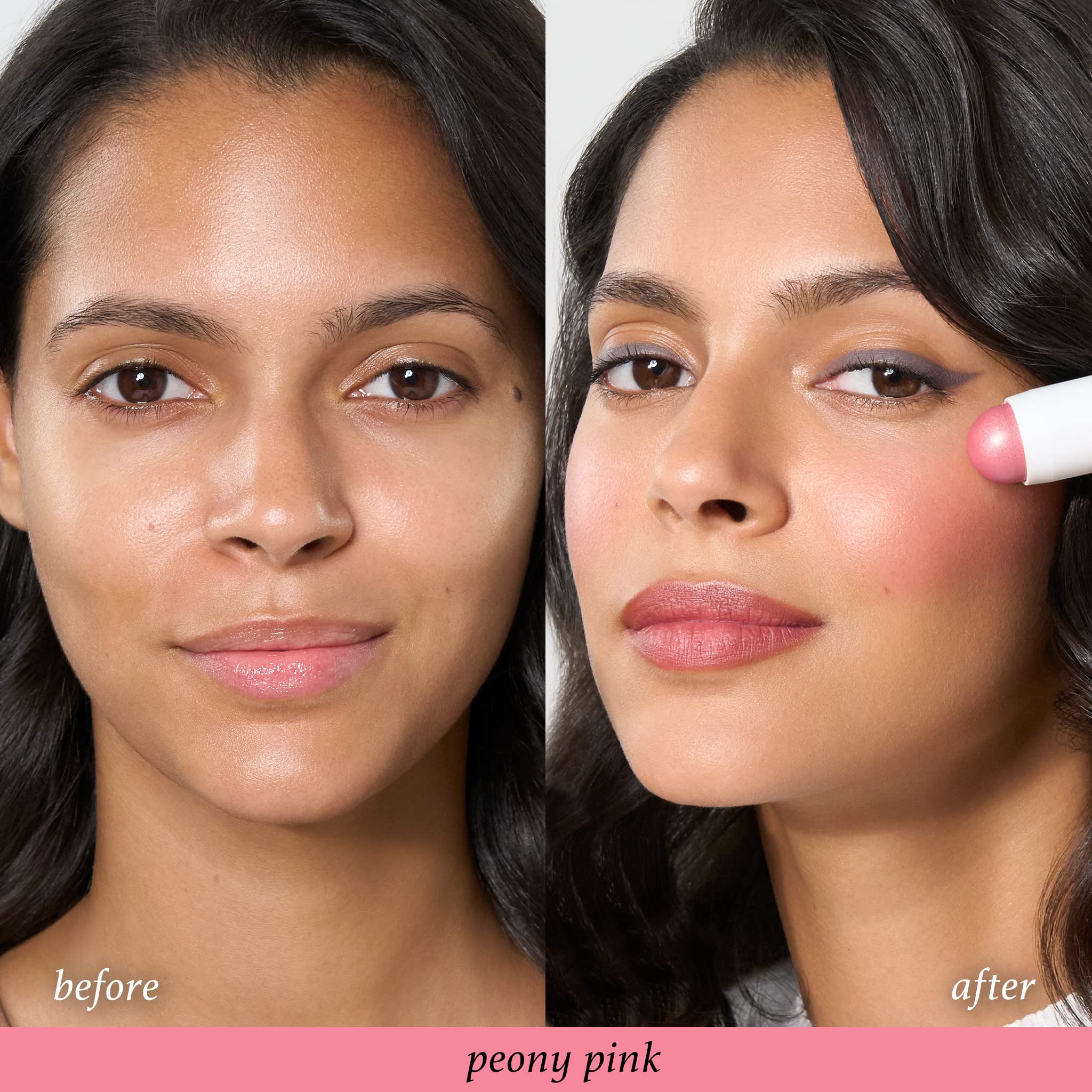 Julep Skip The Brush Cream To Powder Blush Stick - Peony Pink - Blendable And Buildable Color - 2-In-1 Blush And Lip Makeup Stic