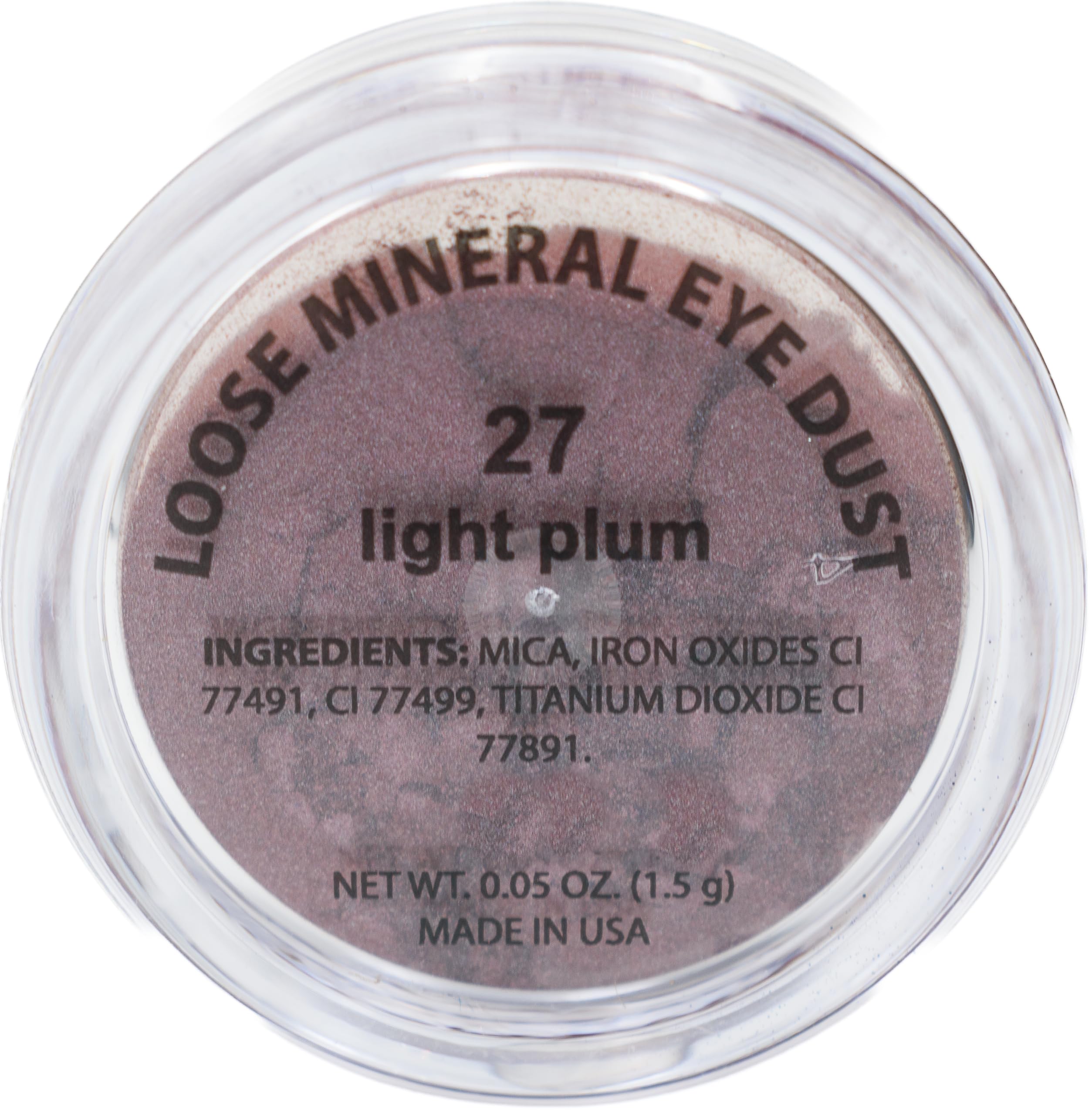 Light Purple Plum Loose Powder Mineral Glitter Single Eyeshadow Dust Pigment Jar Pot, Talc & Paraben Free, No Animal Testing & C