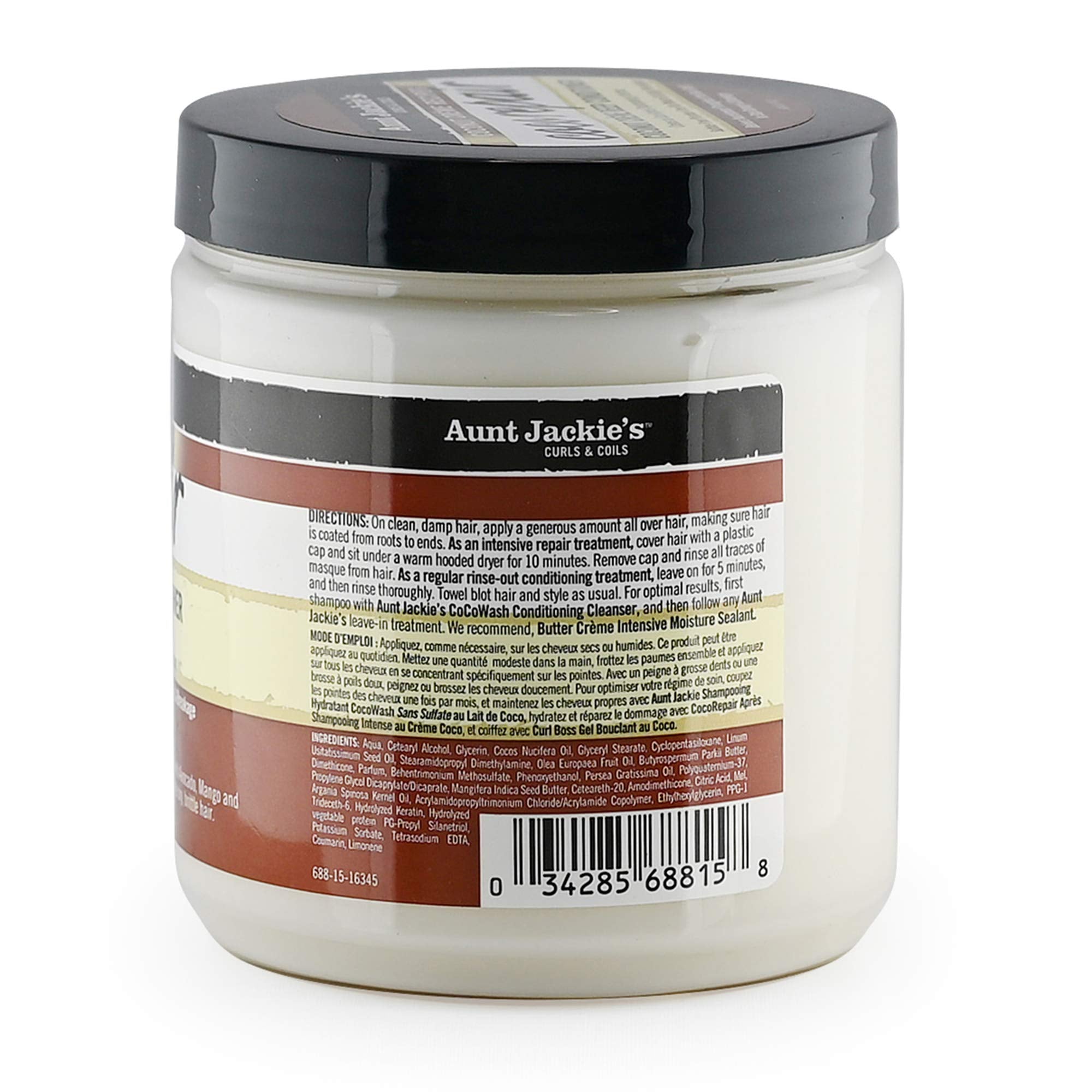 Aunt Jackie'S Coconut Crme Recipes Coco Repair Deep Hair Conditioner, Delivers Nourishment, Stops Damage, Breakage For Natural C