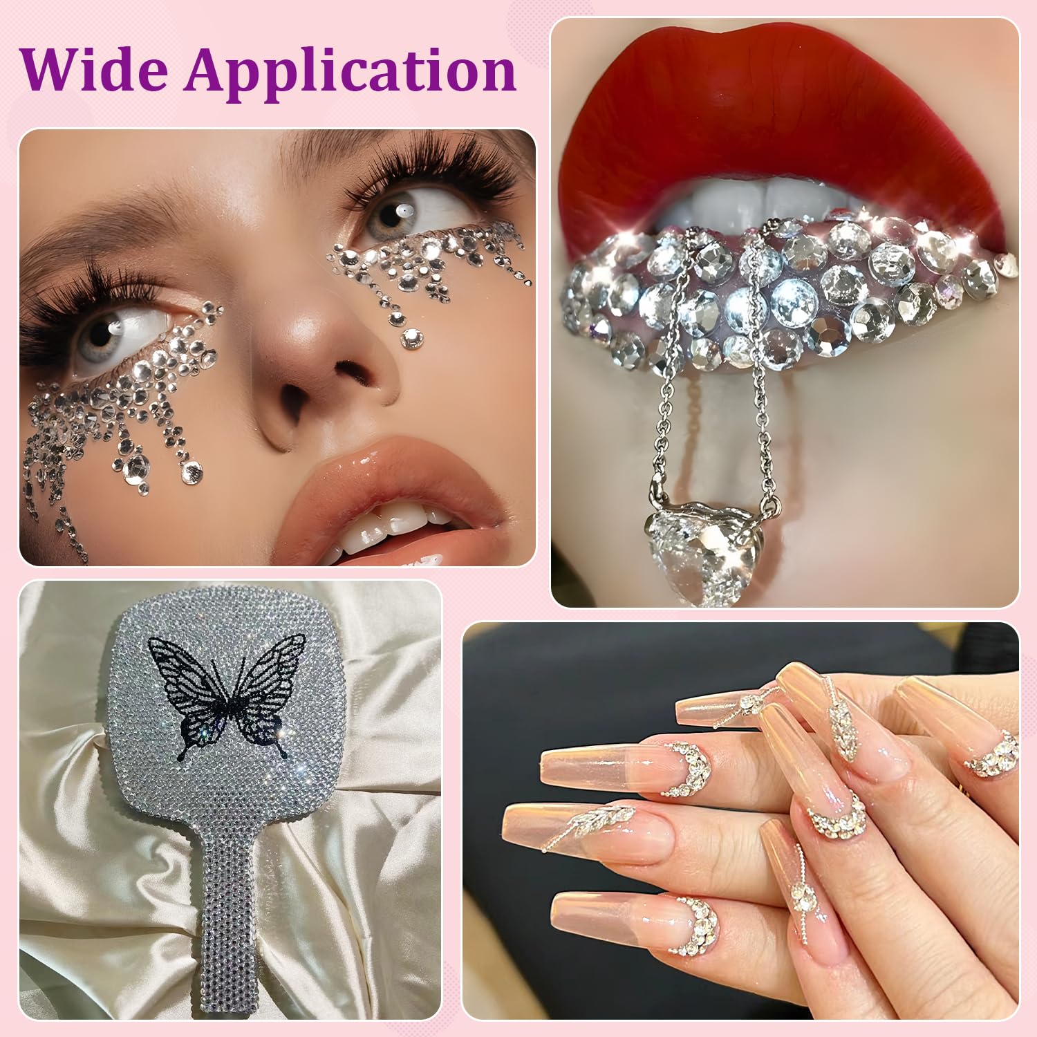 25000Pcs Resin Rhinestones With Tweezers For Crafting, Clear 2-6Mm Mixed Sizes Non Hotfix Flatback Gems, Bedazzling Crystal For