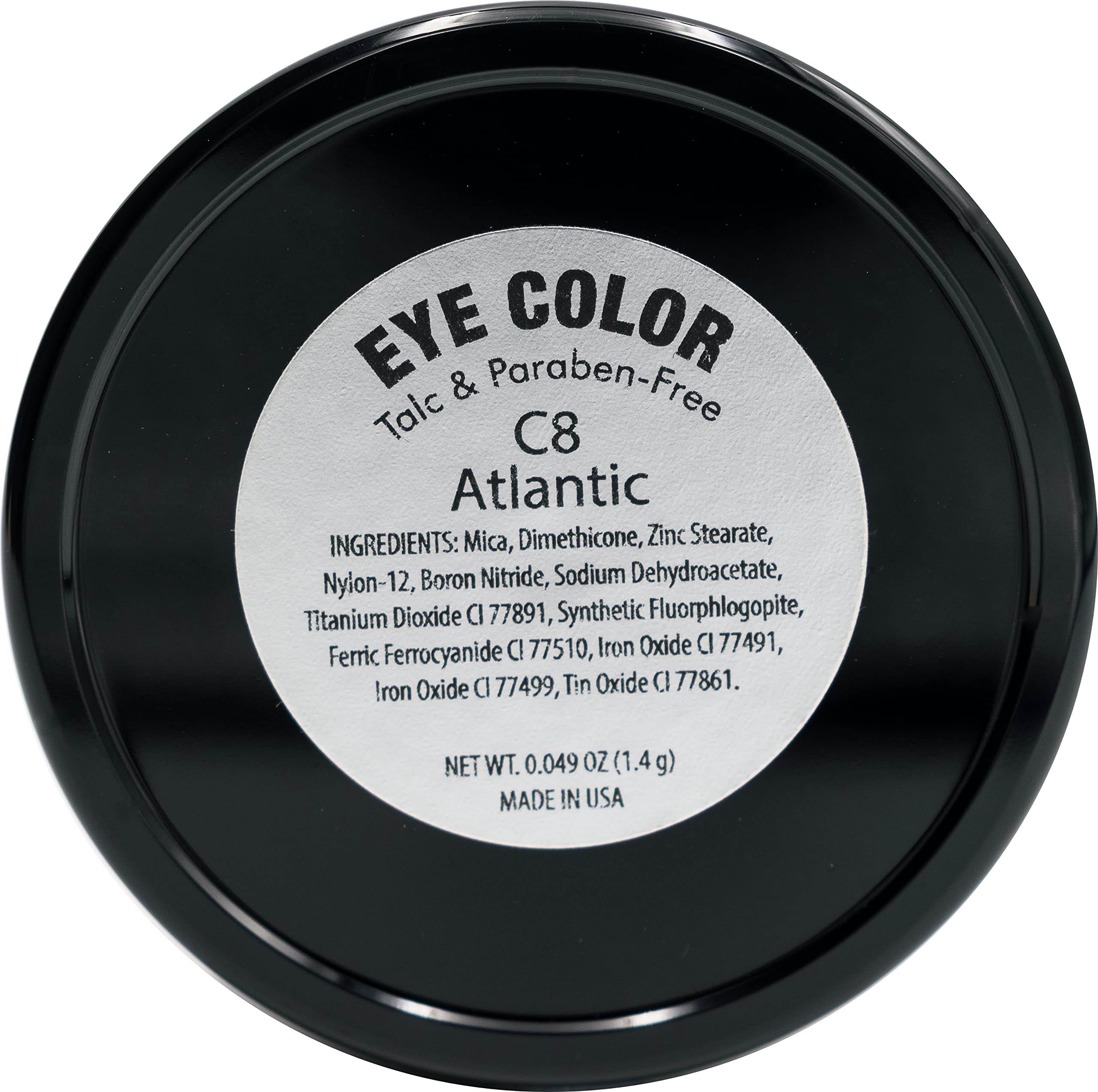 Pure Ziva Atlantic Navy Denim Royal Blue Sparkling Pressed Powder Single Vegan Eyeshadow; Talc, Paraben & Cruelty Free