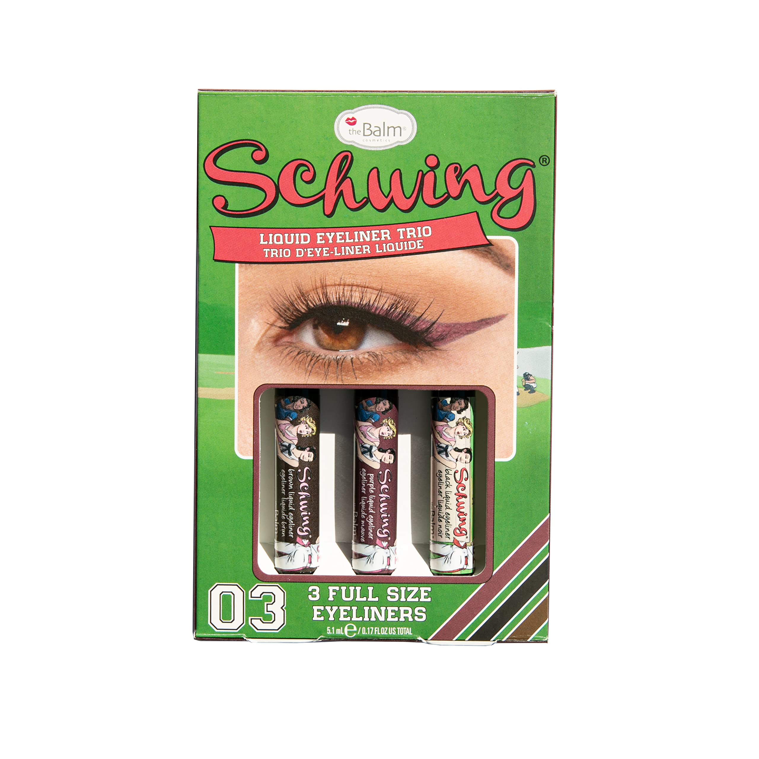 theBalm Schwing Trio Holiday Edition  Liquid Eyeliner Trio, 1.53 fl. oz.