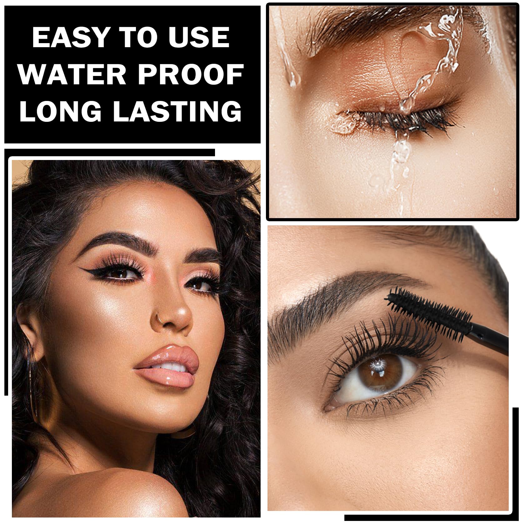 Zhishudl Black Tubing Mascara 2 In 1 Mascara Black Volumizing And Lengthening For Eye Makeup,Liquid Lash Extensions Mascara 5X L