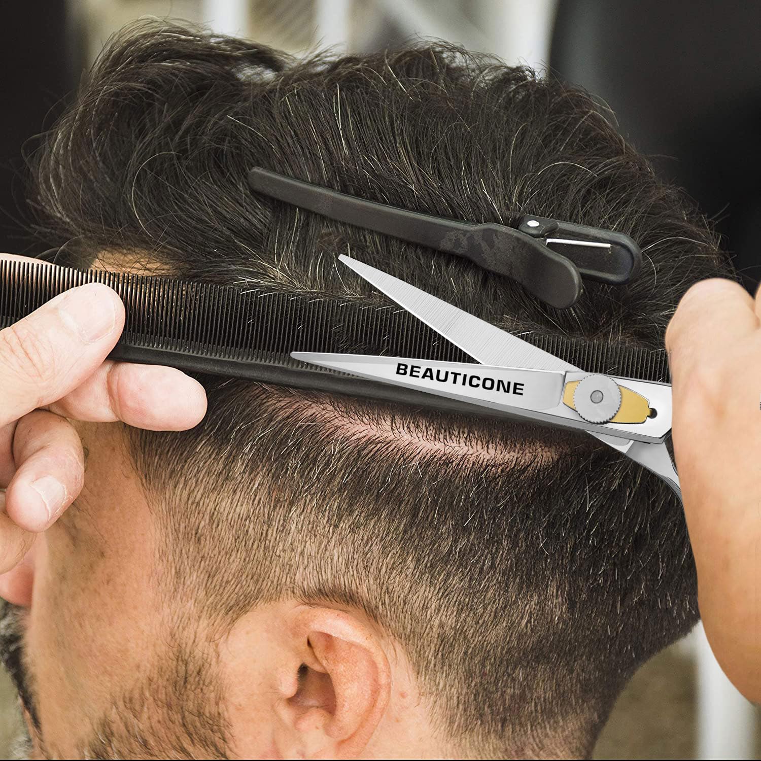 BEAUTICONE Hair Cutting & Thinning Scissors Set | 6.5 Inch Stainless Steel Barber Scissors/Shears | Hairdressing Scissors | Smoo