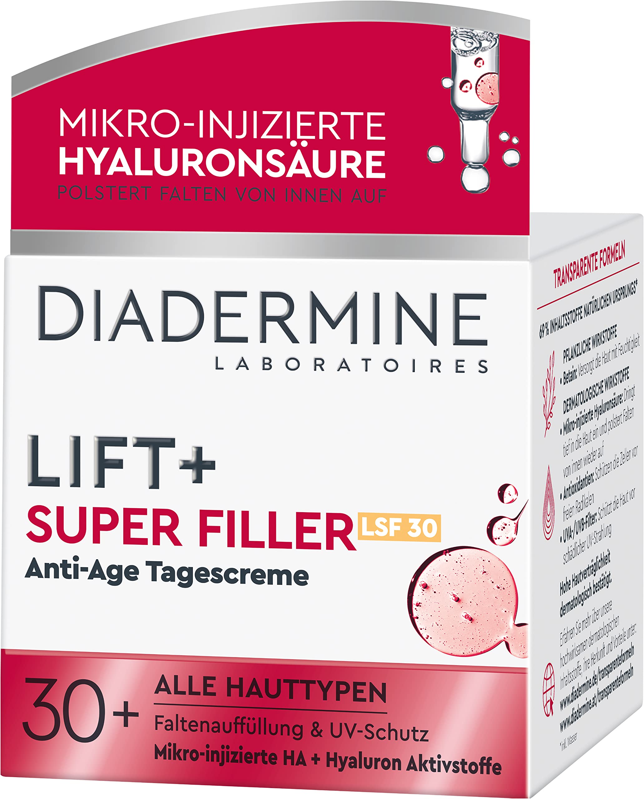 Diadermine Lift + Super Filler Hyaluron AntiAge Day Cream 50 ml (+Gratis Hologram Sticker)