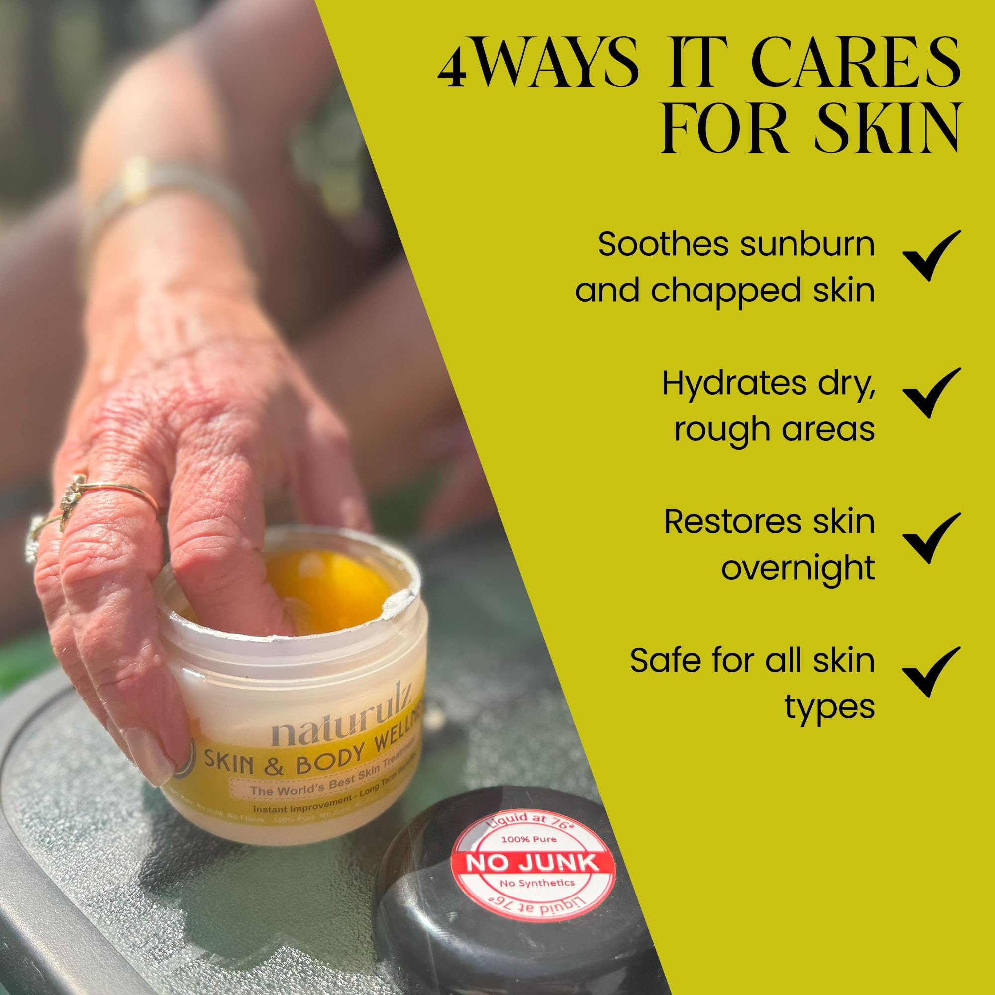 Naturulz Skin & Body Wellness 4oz - Everyday Essentials with Nourishing Coconut oil, Antioxidant-rich Turmeric, Oregano, Parsley