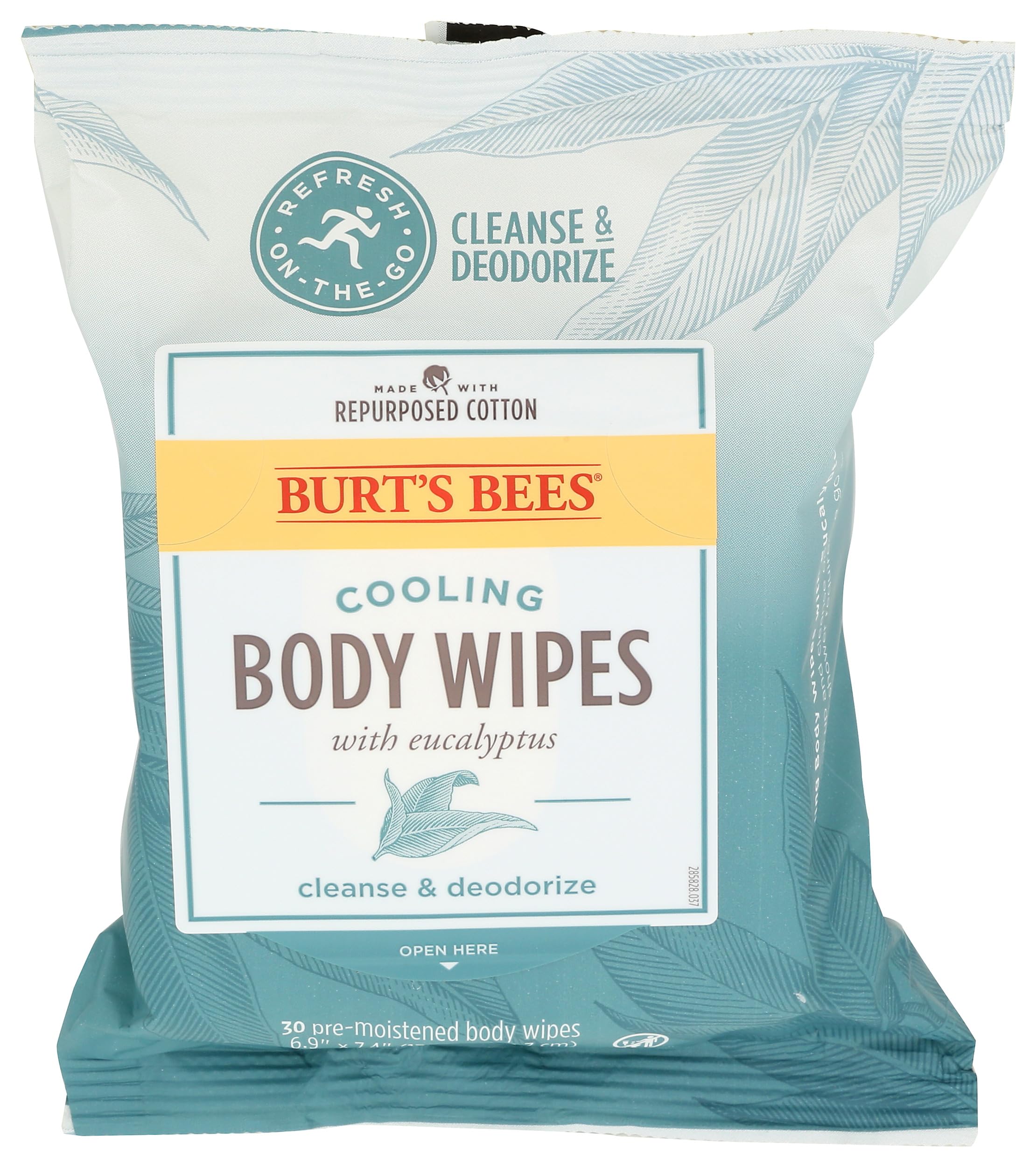 Cooling Body Wipes - Eucalyptus By Burts Bees For Unisex - 30 Count Wipes