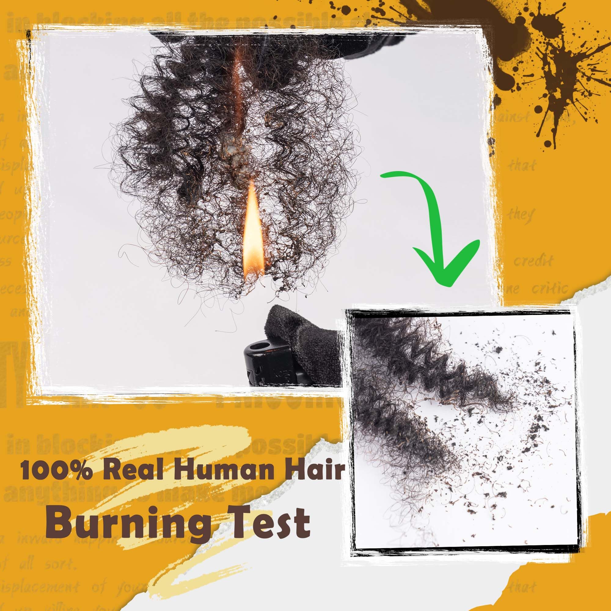 Maytsing Afro Kinkys Bulk Human Hair 613 Blonde 1oz/ 30 grams - Afro Kinky-Curly Human Hair Bulk for Twist, Dreadlock Extensions