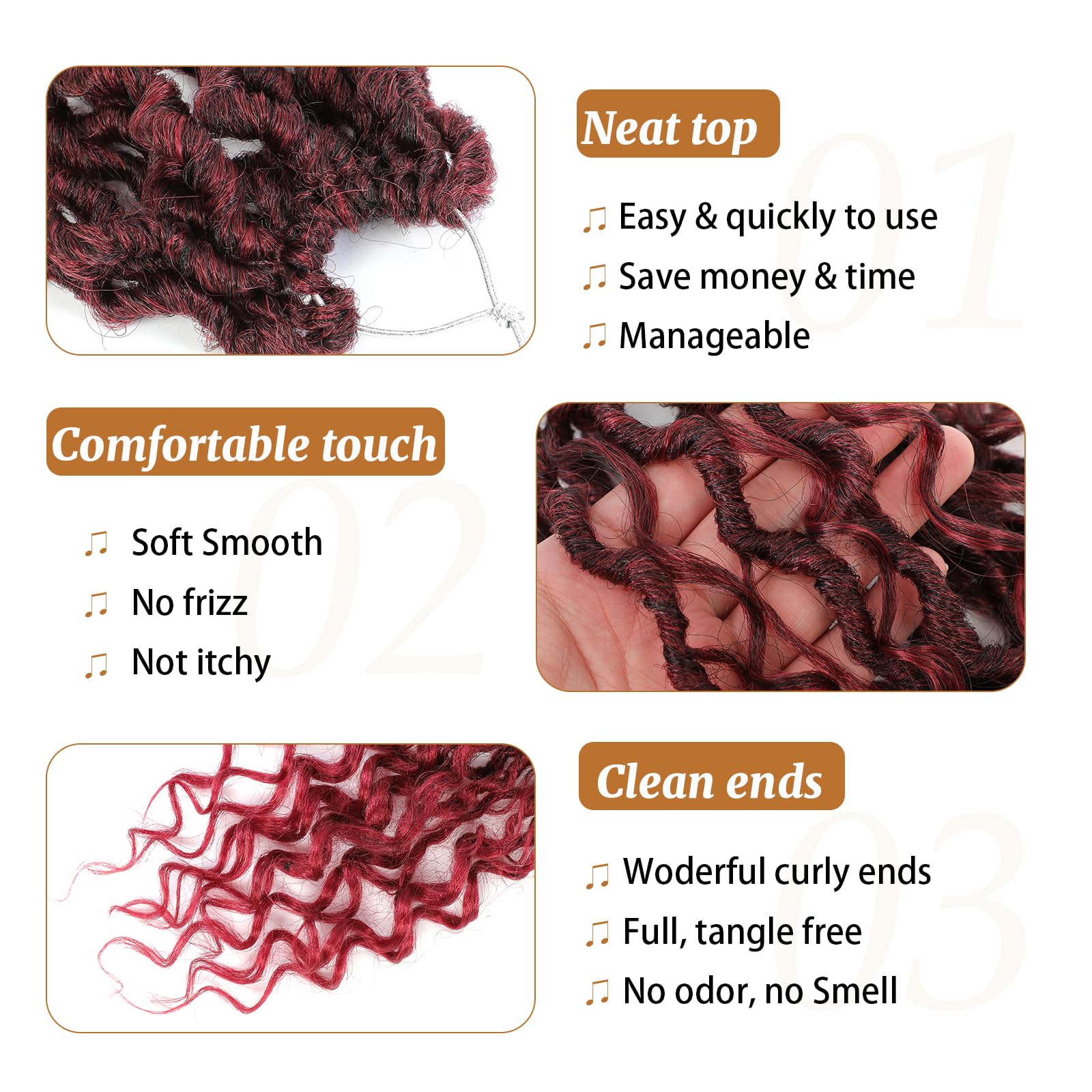 Forevery Goddess Locs Crochet Hair 16 Inch Faux Locs Crochet Hair 6Packs Prelooped Crochet Hair For Black Women,Locs Crochet Hai