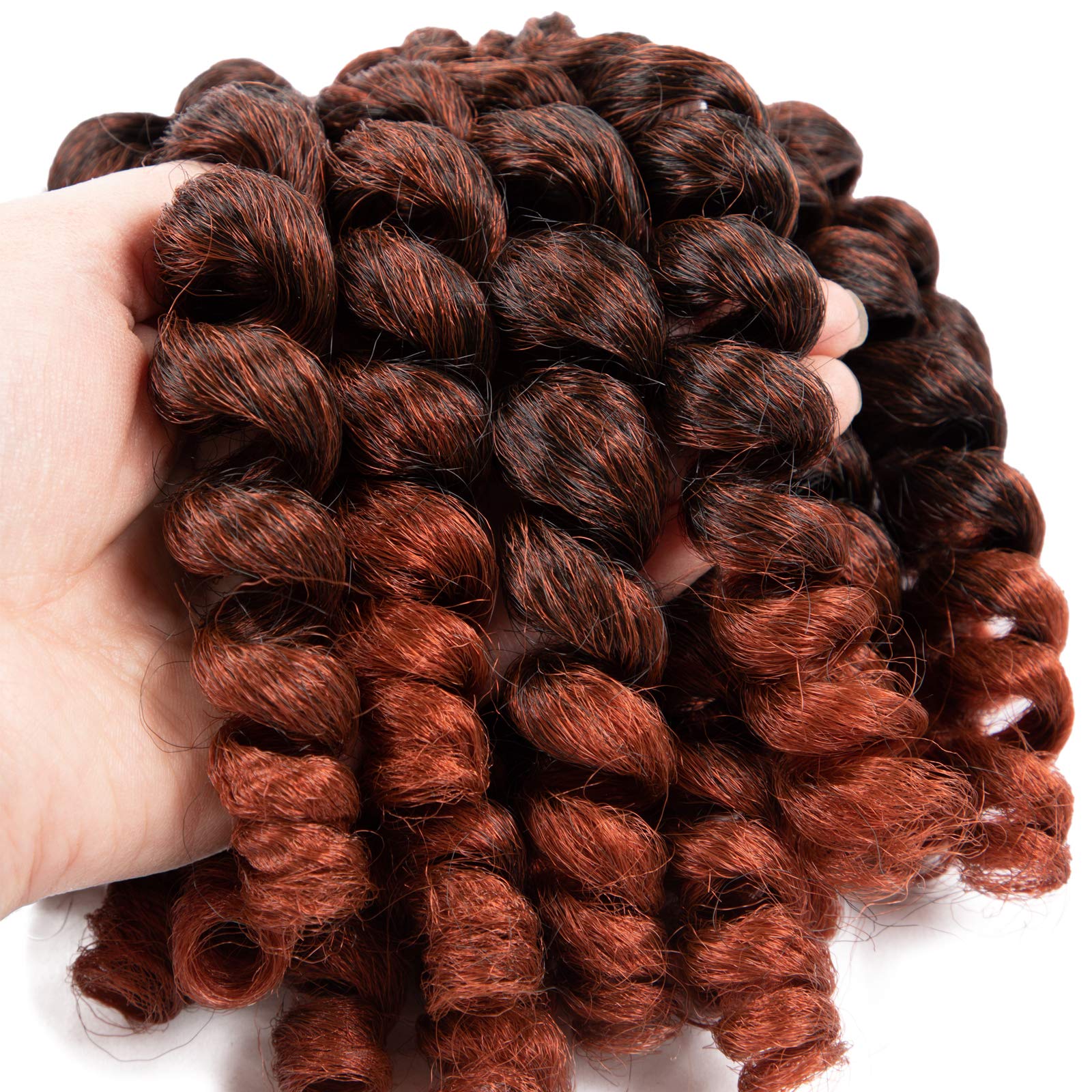 3Packs JAMAIcAN BOUNcE African collection crochet Braiding Hair ginger crochet Hair Wand curl crochet Braids 60 Strands Ombre Sy