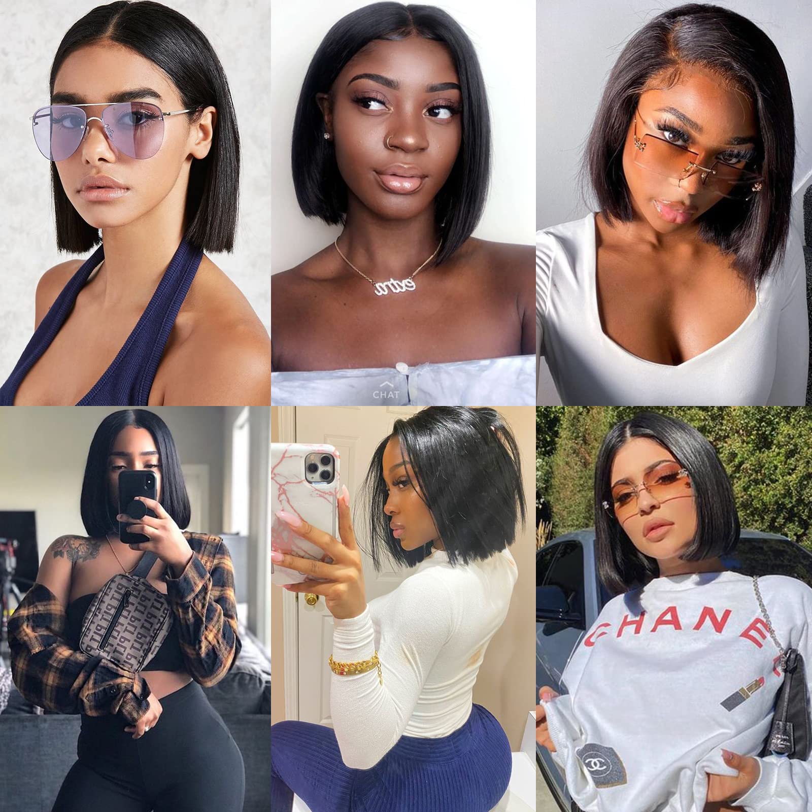 Liang Dian Brazilian Short Human Hair Bundles Natural Color 8 Inch 4 Bundles With 10'' Closure 12A Brazilian Virgin Hair 100% Un