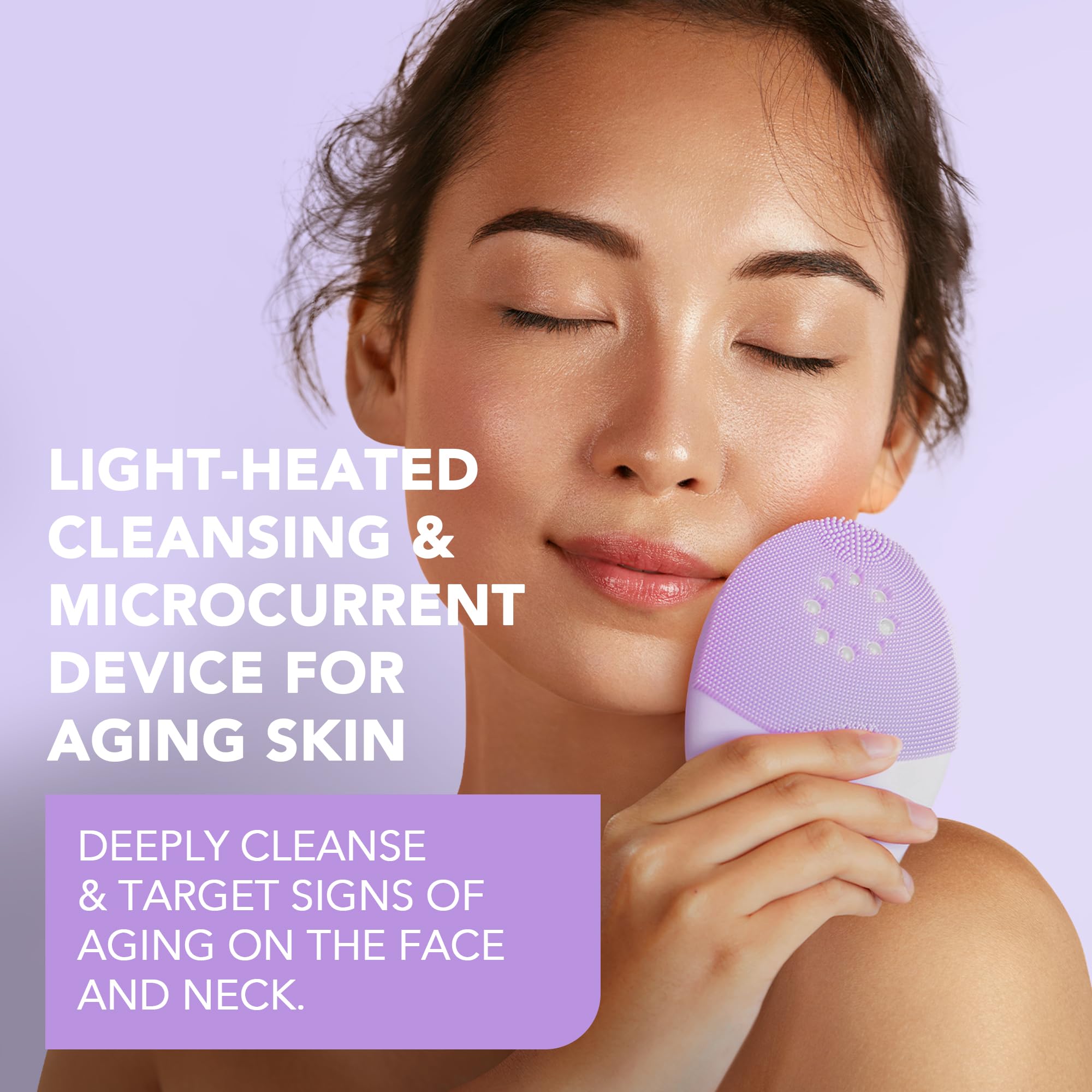 FOREO Luna 4 Plus Facial Cleansing Brush - Red Light Deep Thermo Cleansing - Anti Aging Microcurrent Facial Device - Sensitive S